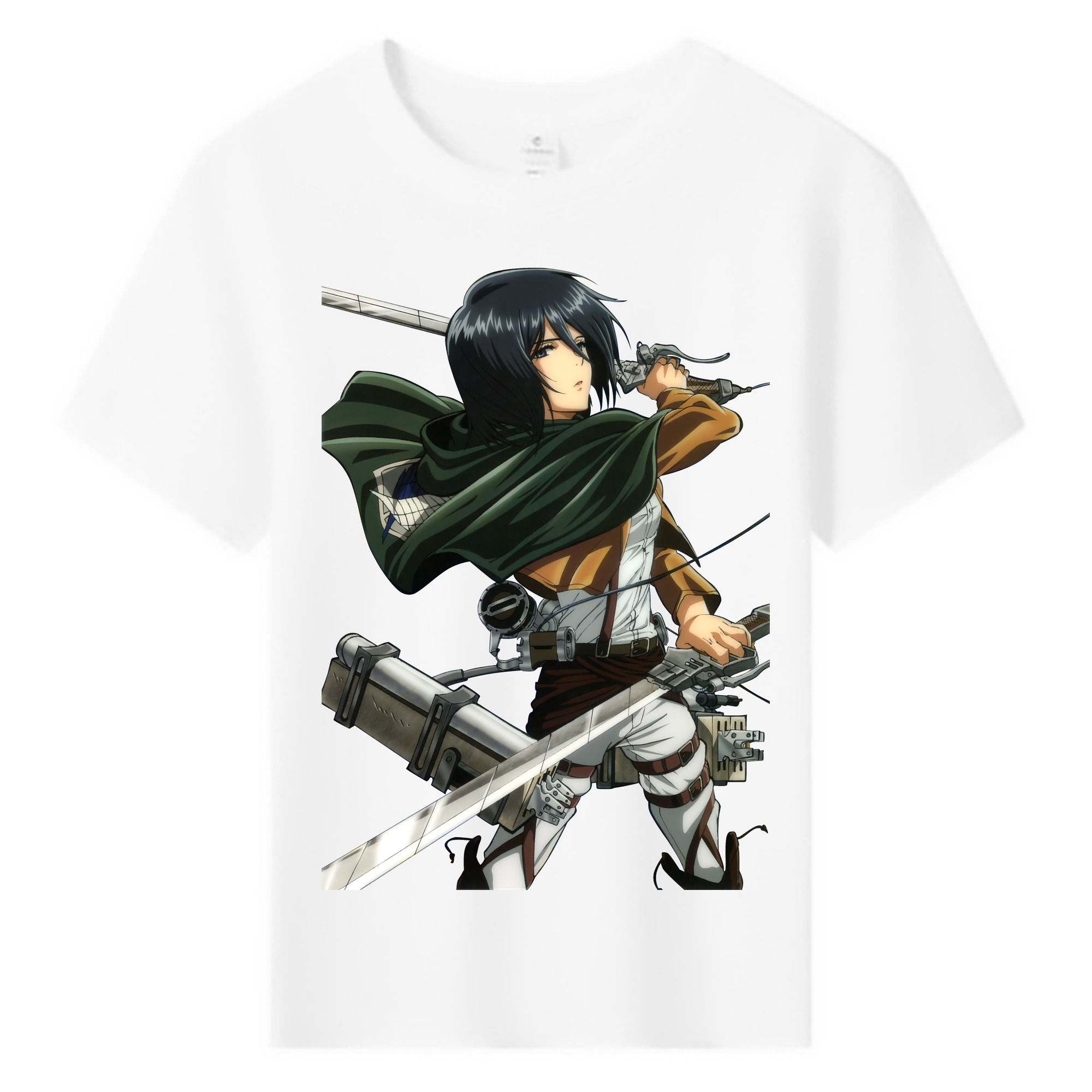 （画像用） 進撃の巨人 ミカサ·アッカーマン Attack on Titan Mikasa Ackerman 綿100％キッズTシャツ（フロントプリント）