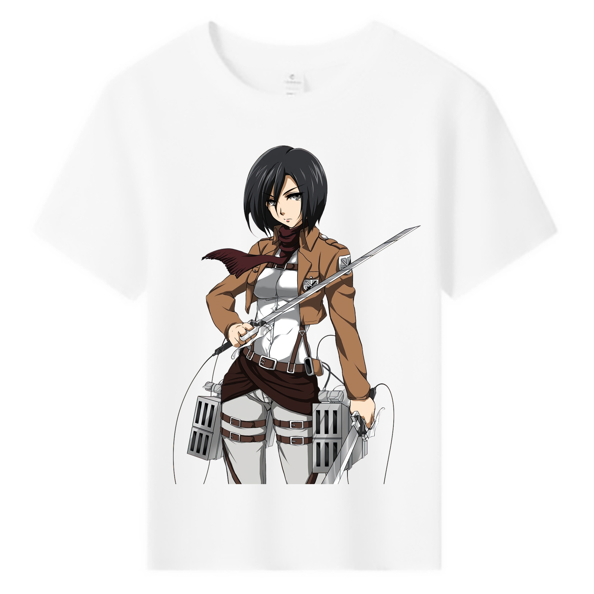 （画像用） 進撃の巨人 ミカサ·アッカーマン Attack on Titan Mikasa Ackerman 綿100％キッズTシャツ（フロントプリント）