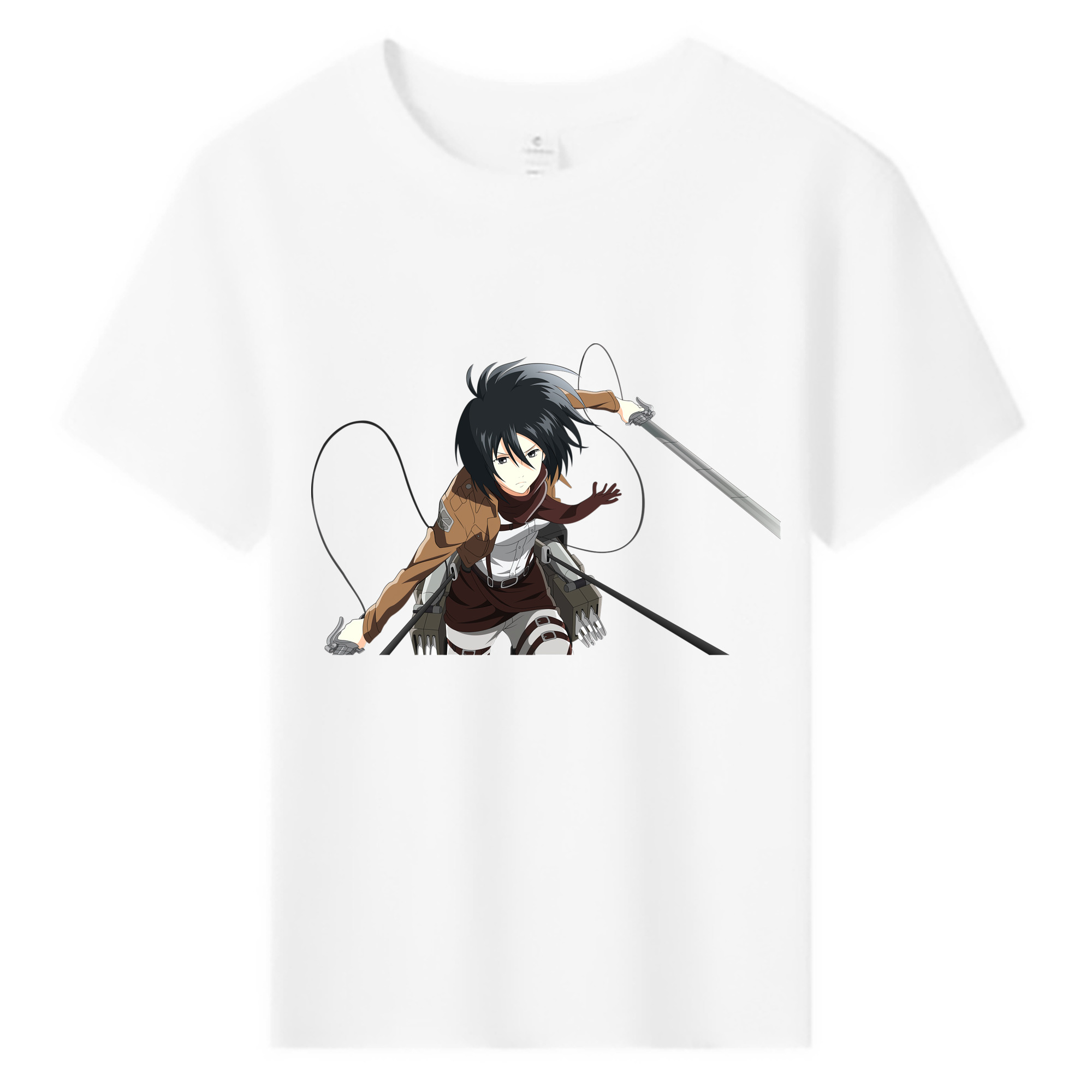 （画像用） 進撃の巨人 ミカサ·アッカーマン Attack on Titan Mikasa Ackerman 綿100％キッズTシャツ（フロントプリント）