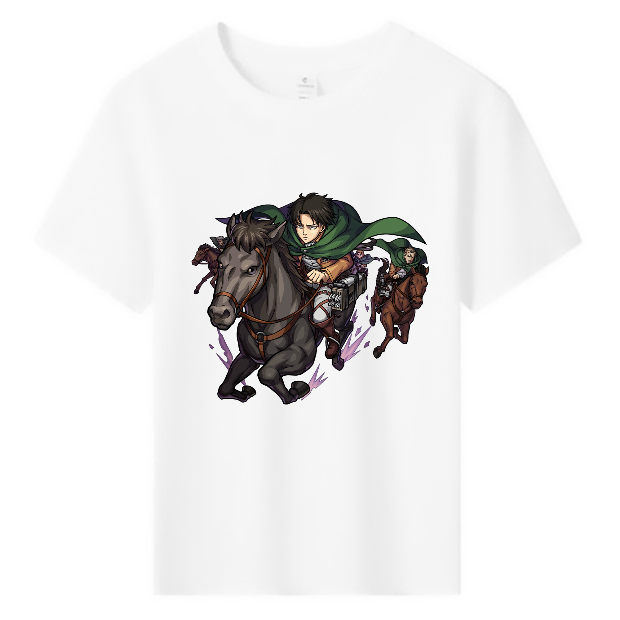 （画像用） 進撃の巨人 リヴァイ·アッカーマン Attack on Titan Levi Ackerman 綿100％キッズTシャツ（フロントプリント）
