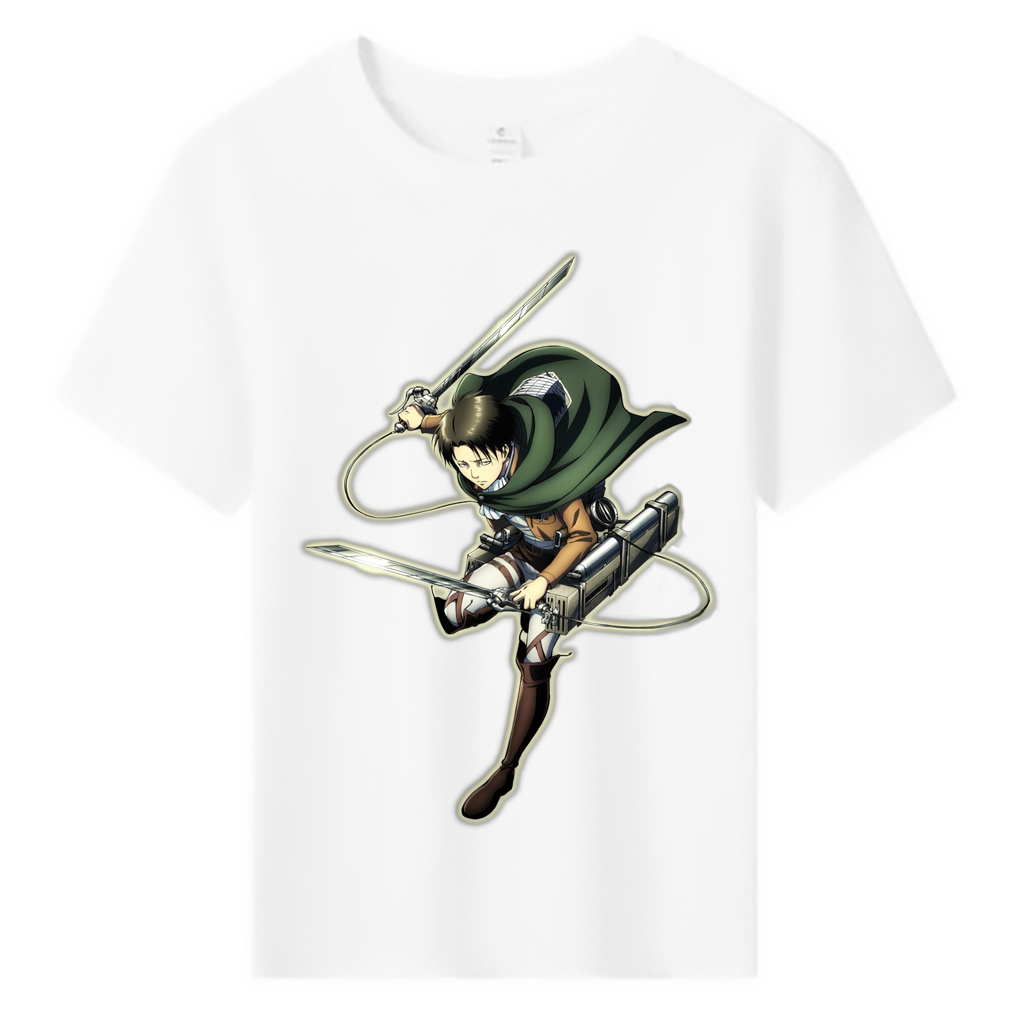 （画像用） 進撃の巨人 リヴァイ·アッカーマン Attack on Titan Levi Ackerman 綿100％キッズTシャツ（フロントプリント）