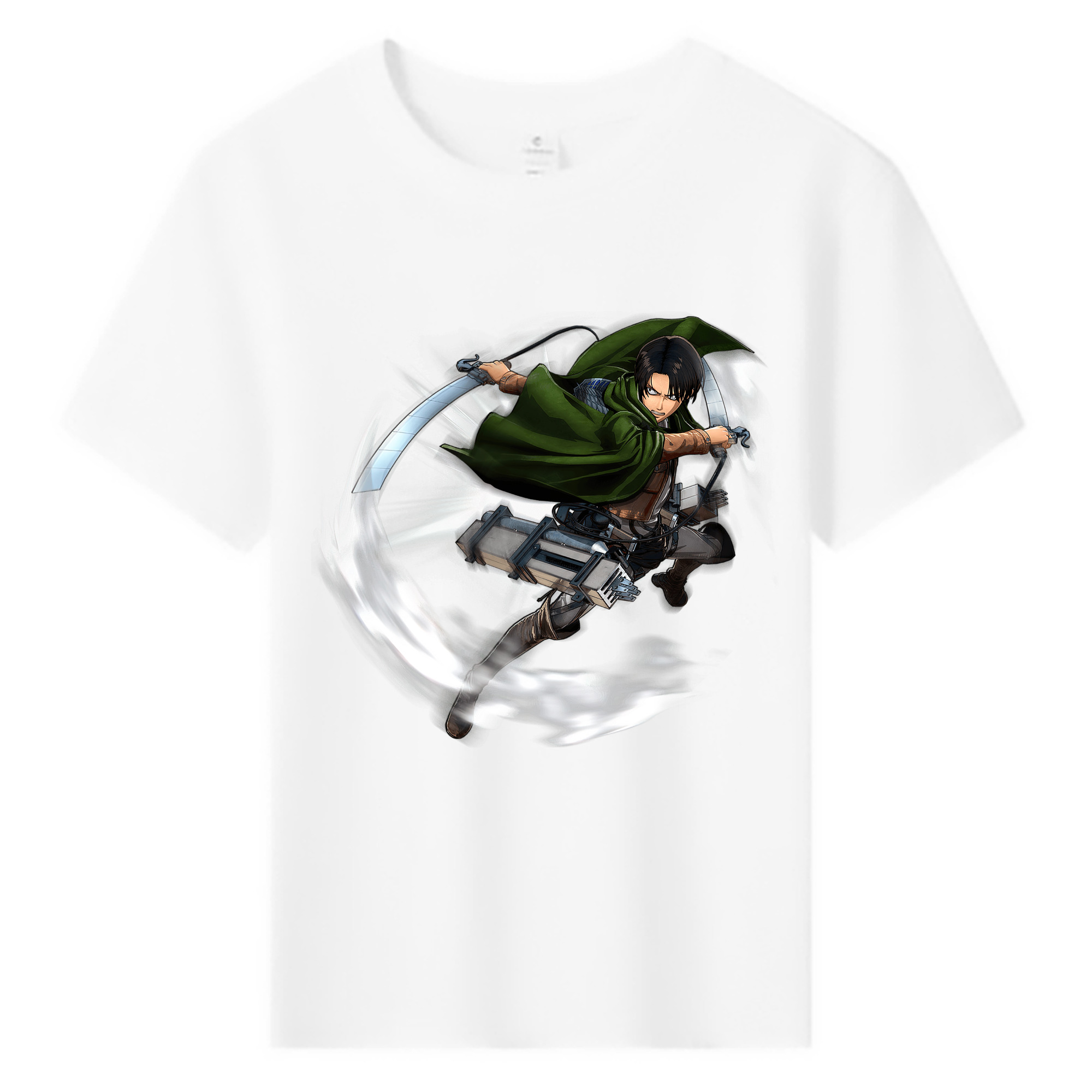 （画像用） 進撃の巨人 リヴァイ·アッカーマン Attack on Titan Levi Ackerman 綿100％キッズTシャツ（フロントプリント）