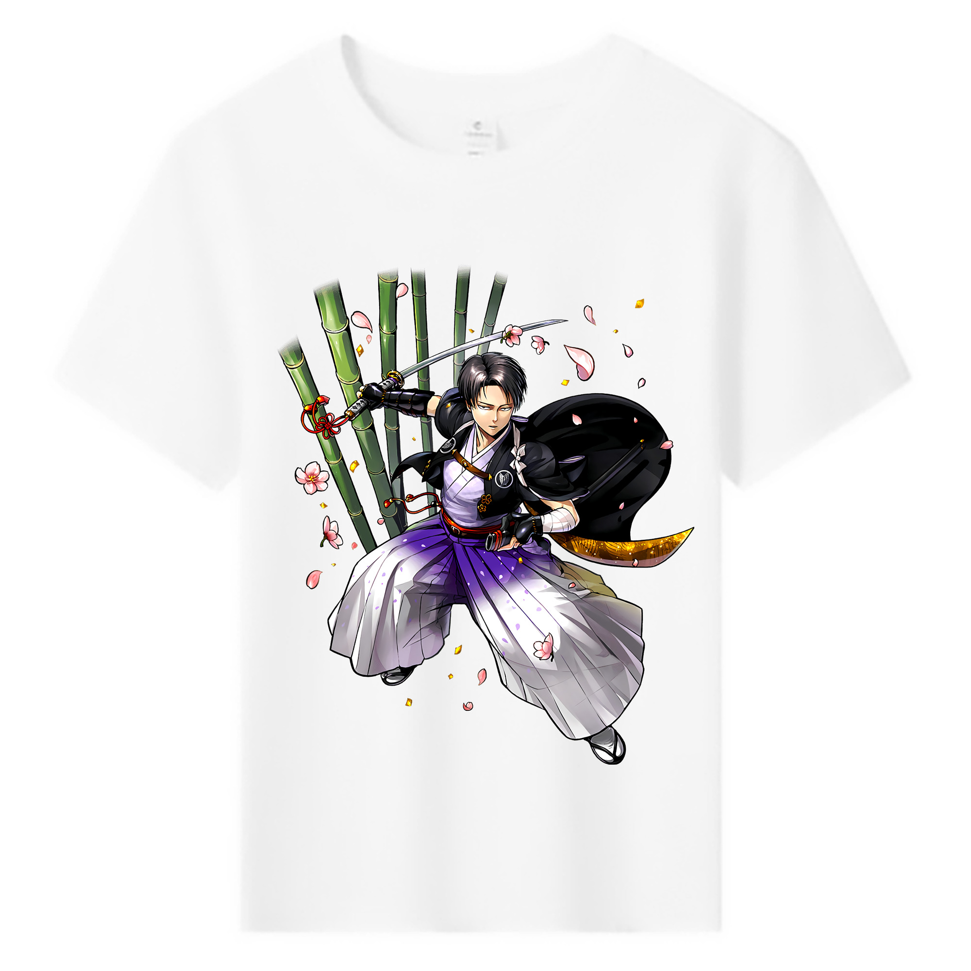 （画像用） 進撃の巨人 リヴァイ·アッカーマン Attack on Titan Levi Ackerman 綿100％キッズTシャツ（フロントプリント）