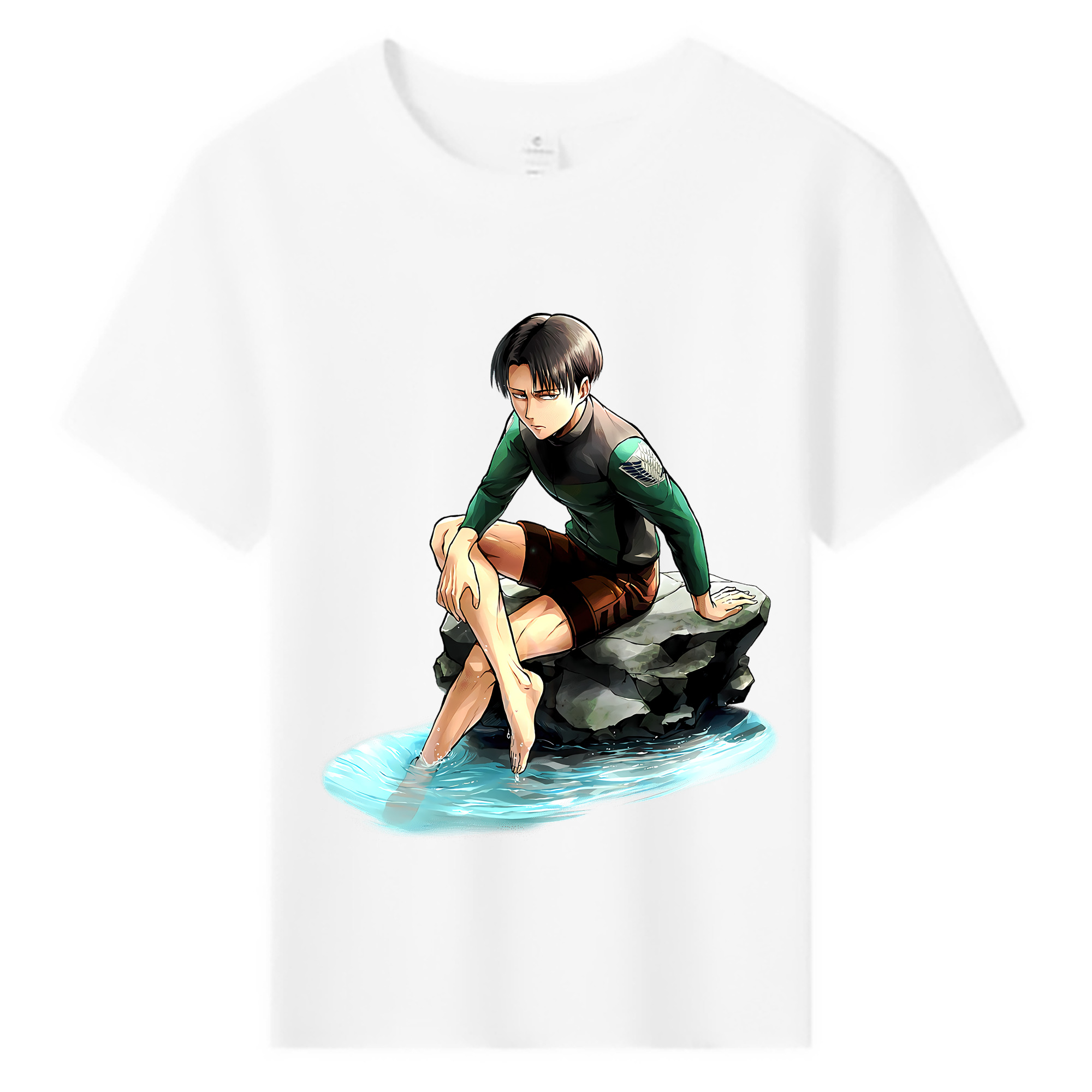 （画像用） 進撃の巨人 リヴァイ·アッカーマン Attack on Titan Levi Ackerman 綿100％キッズTシャツ（フロントプリント）