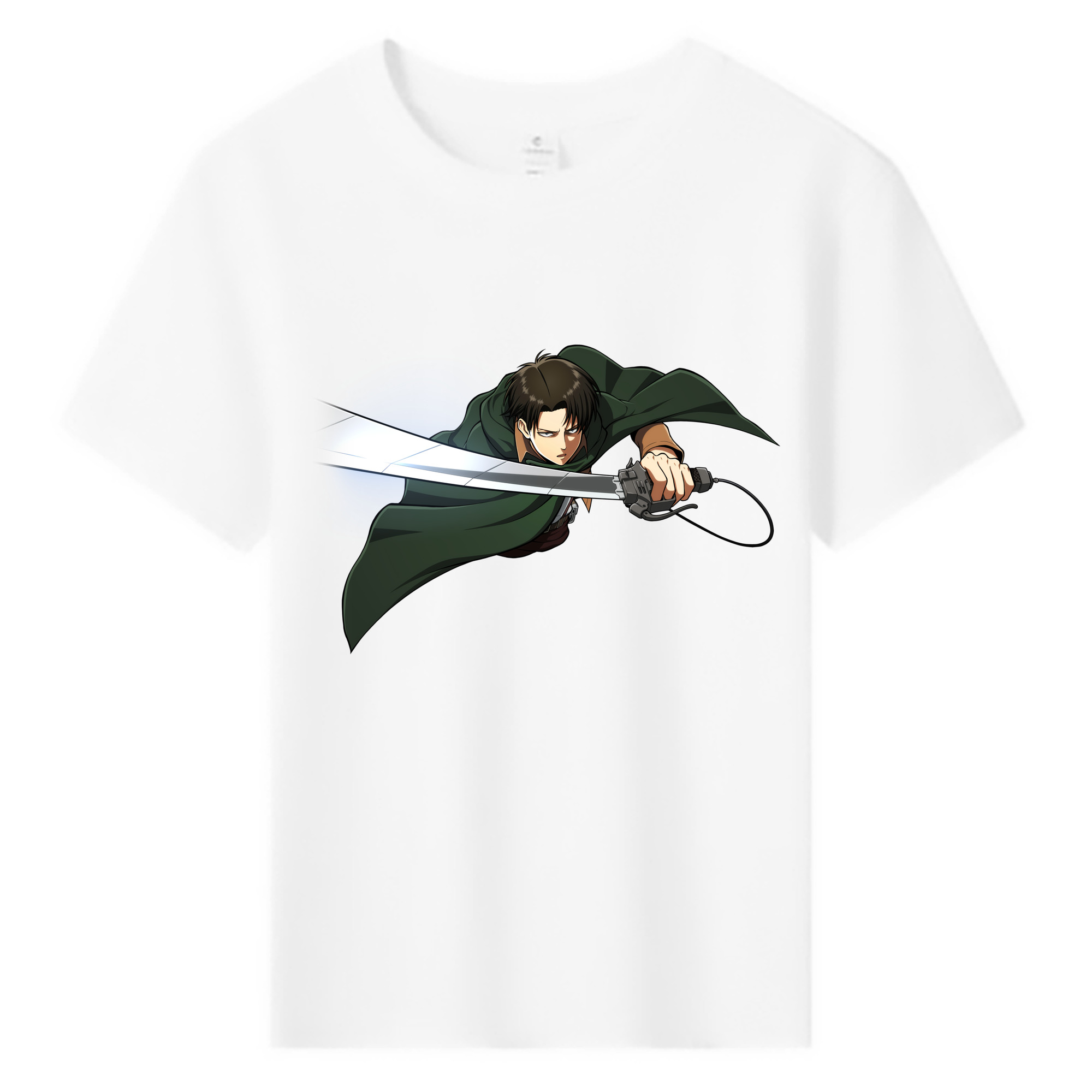 （画像用） 進撃の巨人 リヴァイ·アッカーマン Attack on Titan Levi Ackerman 綿100％キッズTシャツ（フロントプリント）