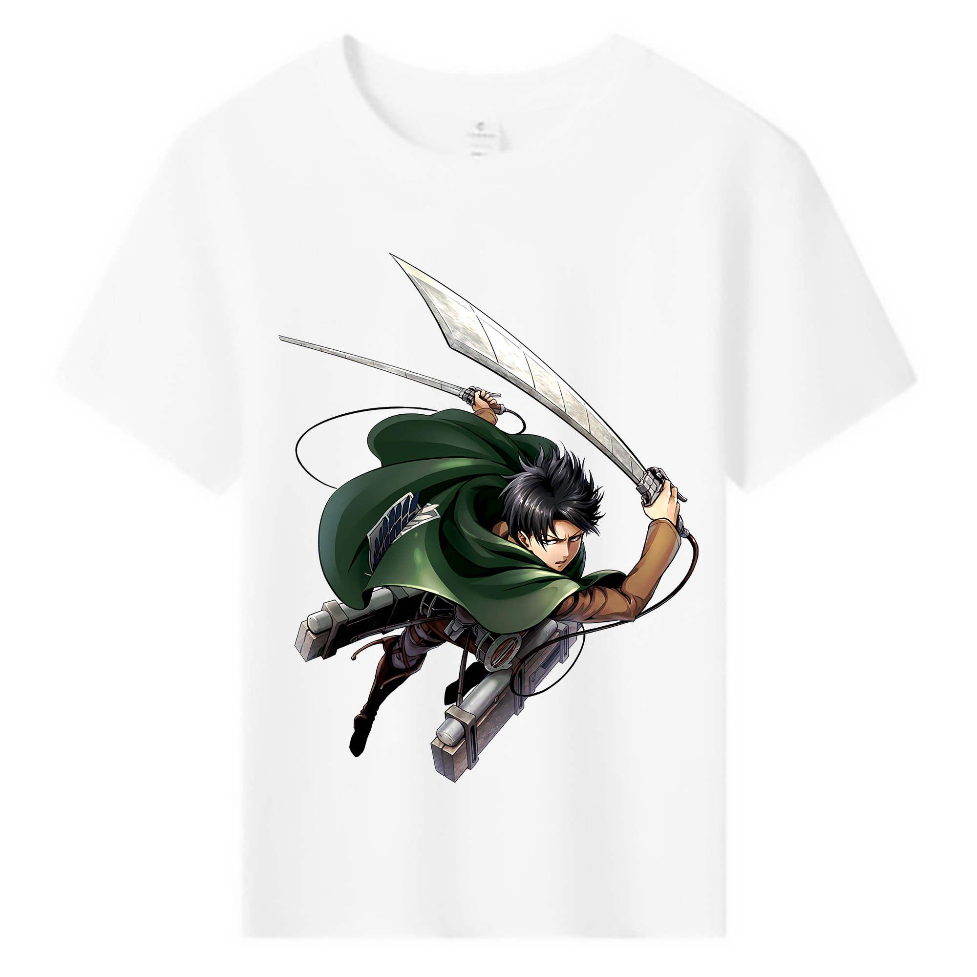 （画像用） 進撃の巨人 リヴァイ·アッカーマン Attack on Titan Levi Ackerman 綿100％キッズTシャツ（フロントプリント）