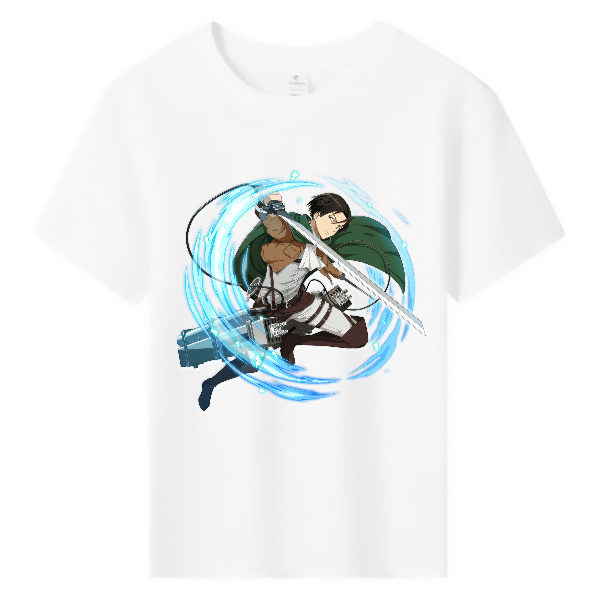 （画像用） 進撃の巨人 リヴァイ·アッカーマン Attack on Titan Levi Ackerman 綿100％キッズTシャツ（フロントプリント）