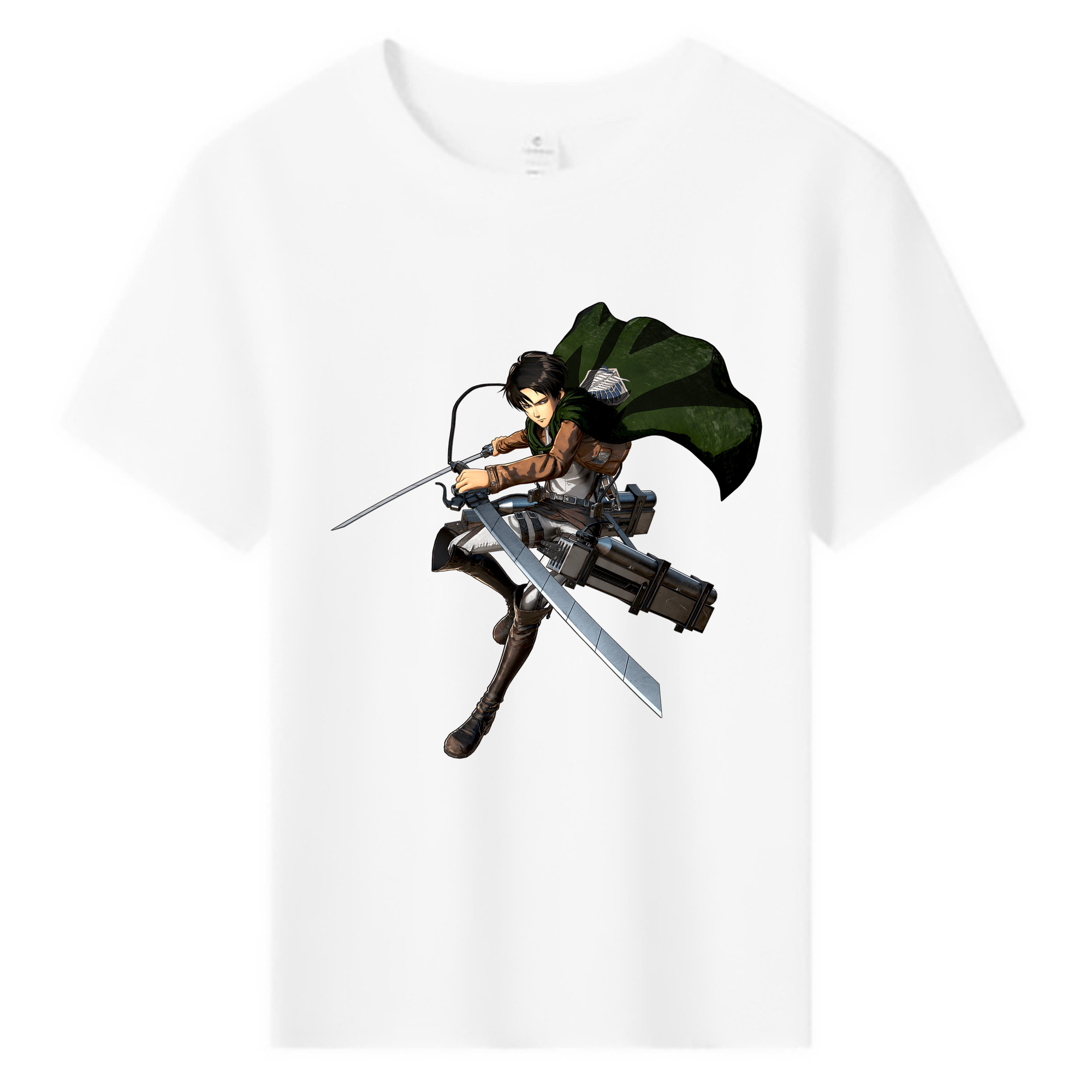 （画像用） 進撃の巨人 リヴァイ·アッカーマン Attack on Titan Levi Ackerman 綿100％キッズTシャツ（フロントプリント）