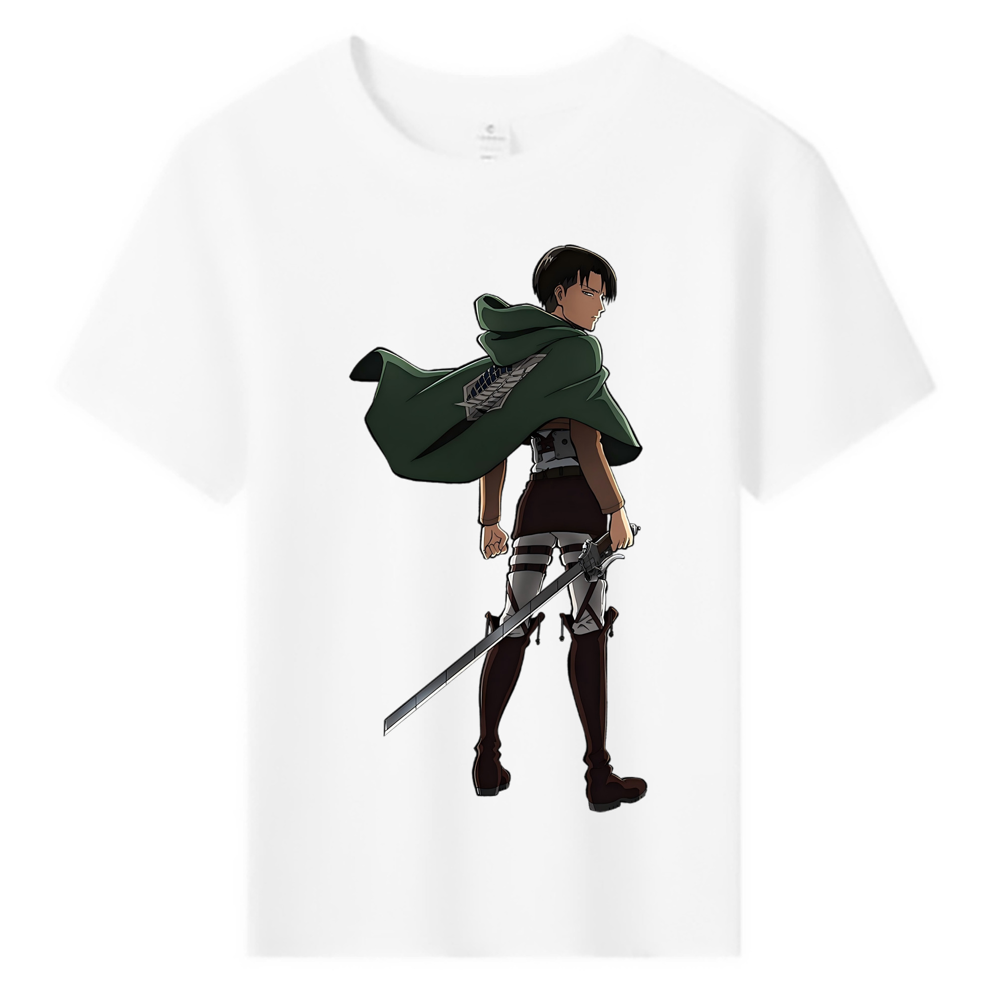 （画像用） 進撃の巨人 リヴァイ·アッカーマン Attack on Titan Levi Ackerman 綿100％キッズTシャツ（フロントプリント）