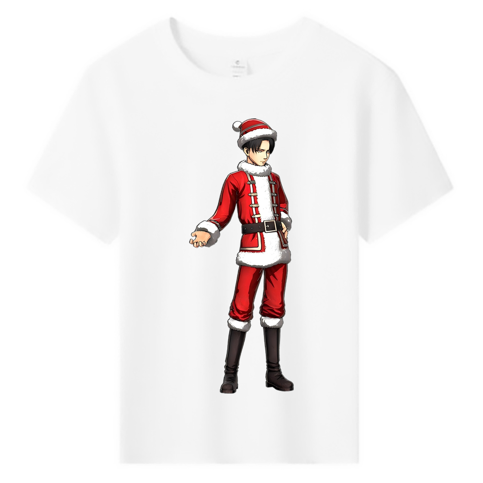 （画像用） 進撃の巨人 リヴァイ·アッカーマン Attack on Titan Levi Ackerman 綿100％キッズTシャツ（フロントプリント）