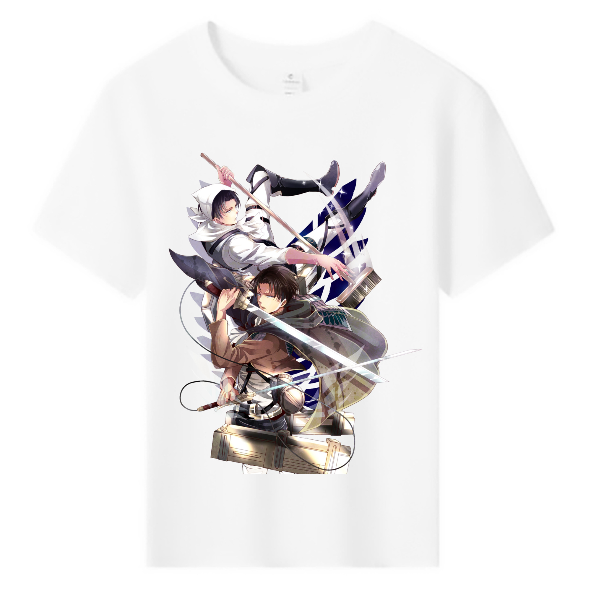 （画像用） 進撃の巨人 リヴァイ·アッカーマン Attack on Titan Levi Ackerman 綿100％キッズTシャツ（フロントプリント）