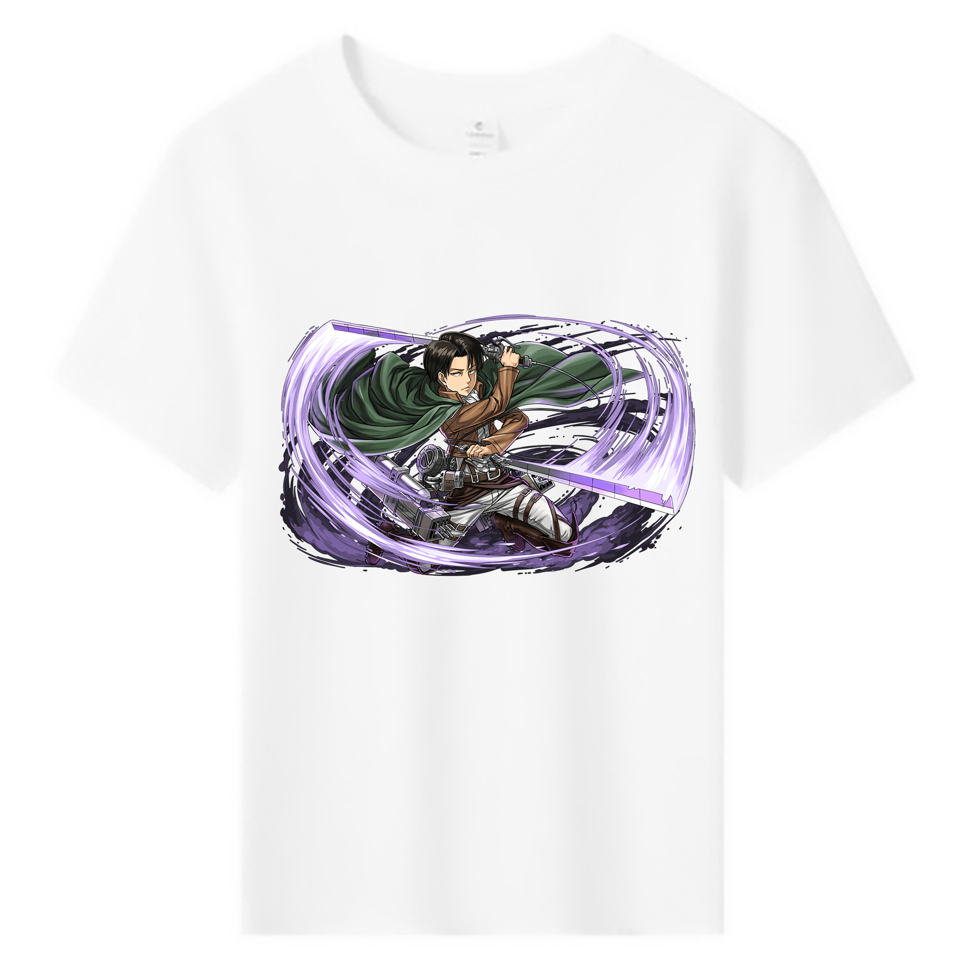 （画像用） 進撃の巨人 リヴァイ·アッカーマン Attack on Titan Levi Ackerman 綿100％キッズTシャツ（フロントプリント）