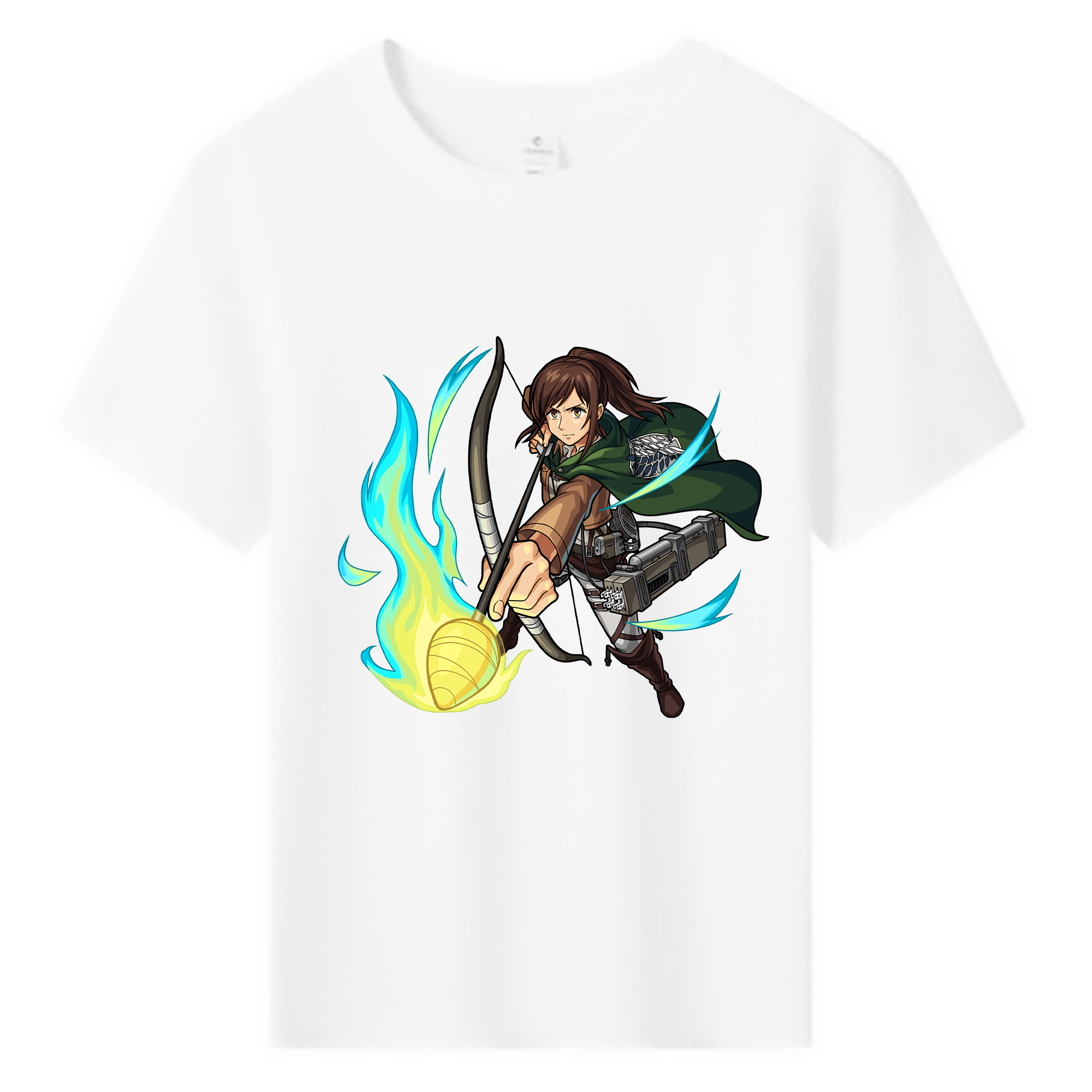 （画像用） 進撃の巨人 サシャ·ブラウス Attack on Titan Sasha Blaus 綿100％キッズTシャツ（フロントプリント）