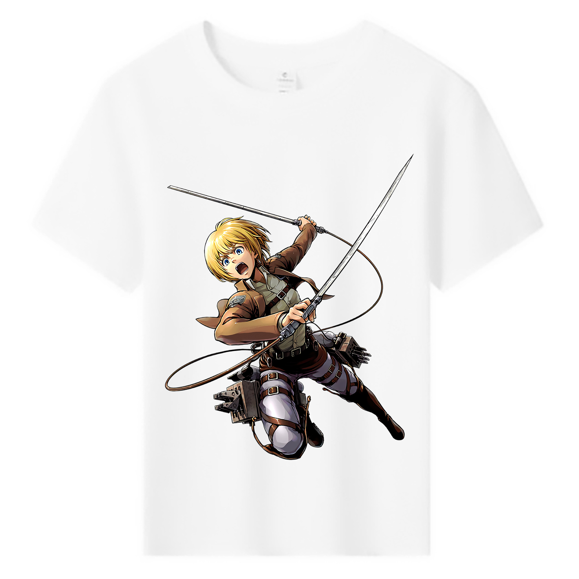 （画像用） 進撃の巨人 アルミン·アルレルト Attack on Titan Armin Arlert 綿100％キッズTシャツ（フロントプリント）