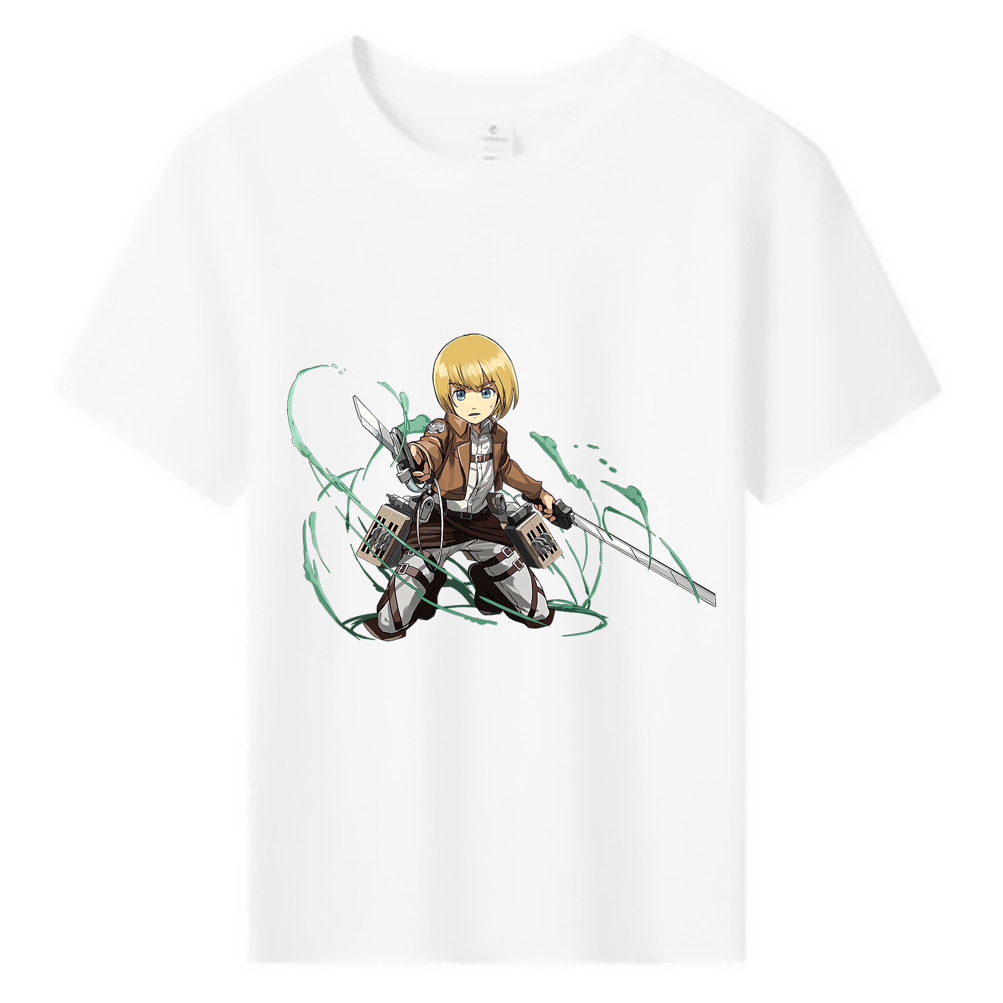 （画像用） 進撃の巨人 アルミン·アルレルト Attack on Titan Armin Arlert 綿100％キッズTシャツ（フロントプリント）
