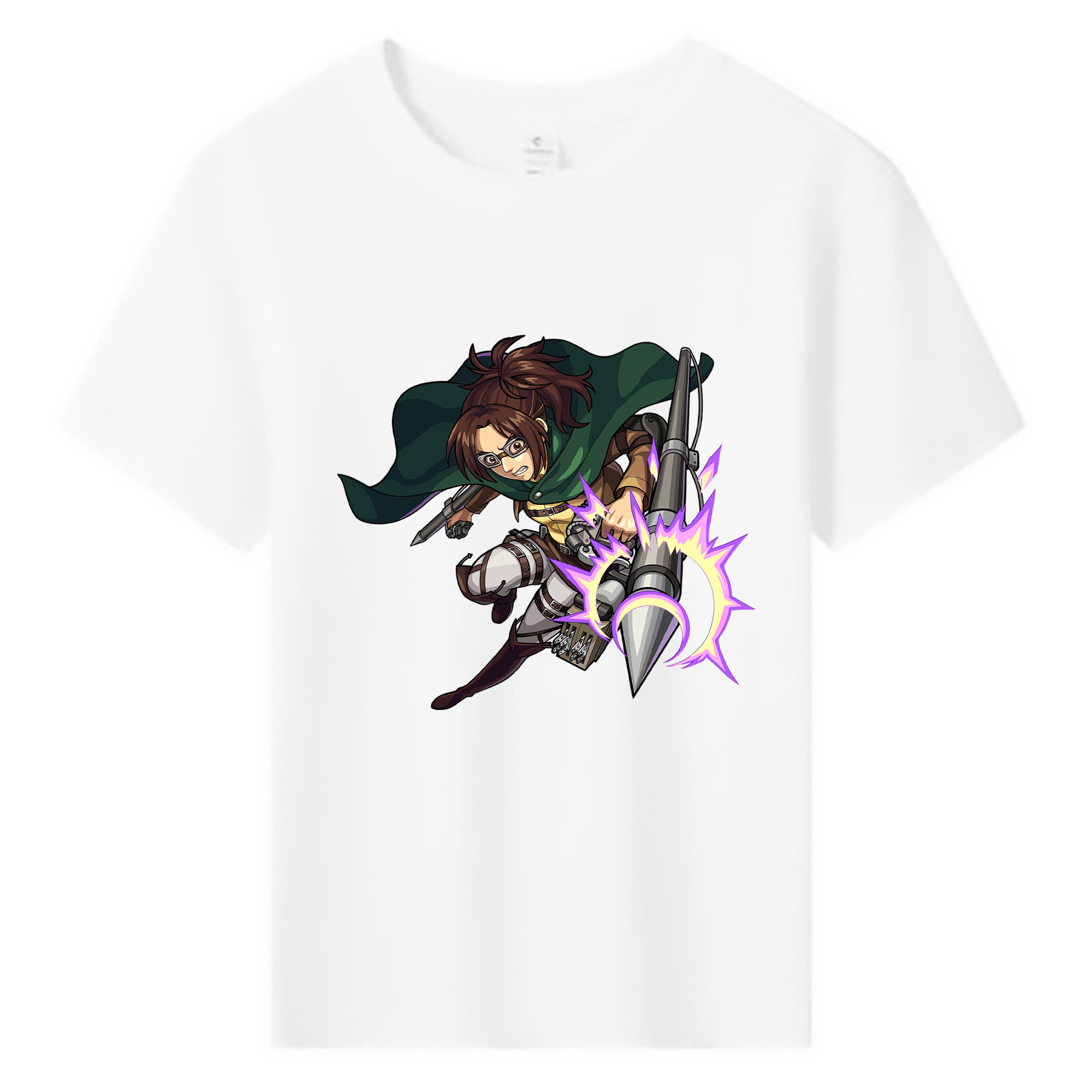 （画像用） 進撃の巨人 ハンジ·ゾエ Attack on Titan Hanji Zoe 綿100％キッズTシャツ（フロントプリント）