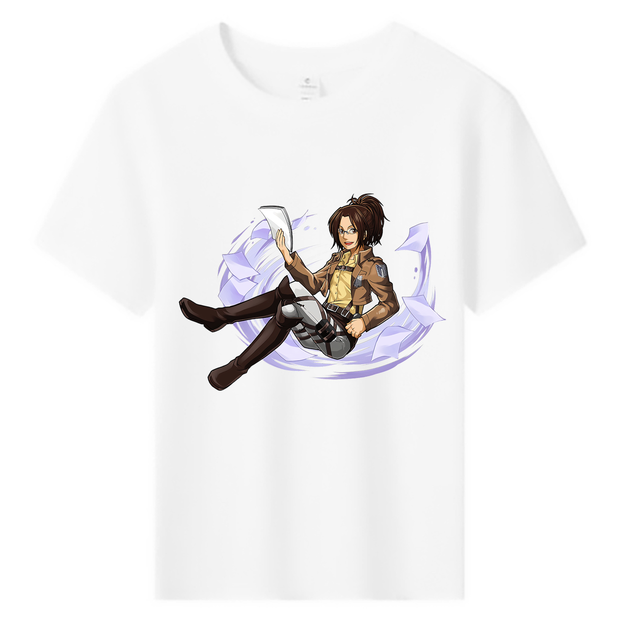 （画像用） 進撃の巨人 ハンジ·ゾエ Attack on Titan Hanji Zoe 綿100％キッズTシャツ（フロントプリント）