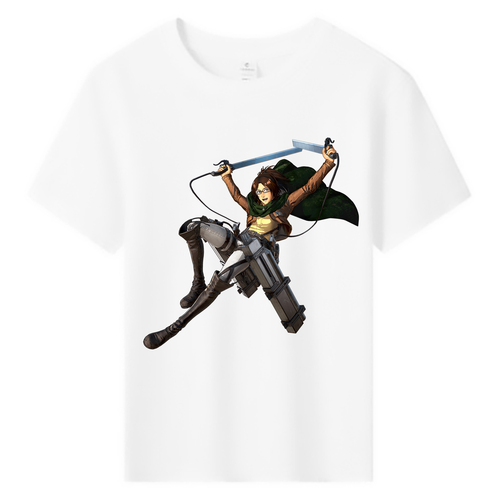 （画像用） 進撃の巨人 ハンジ·ゾエ Attack on Titan Hanji Zoe 綿100％キッズTシャツ（フロントプリント）