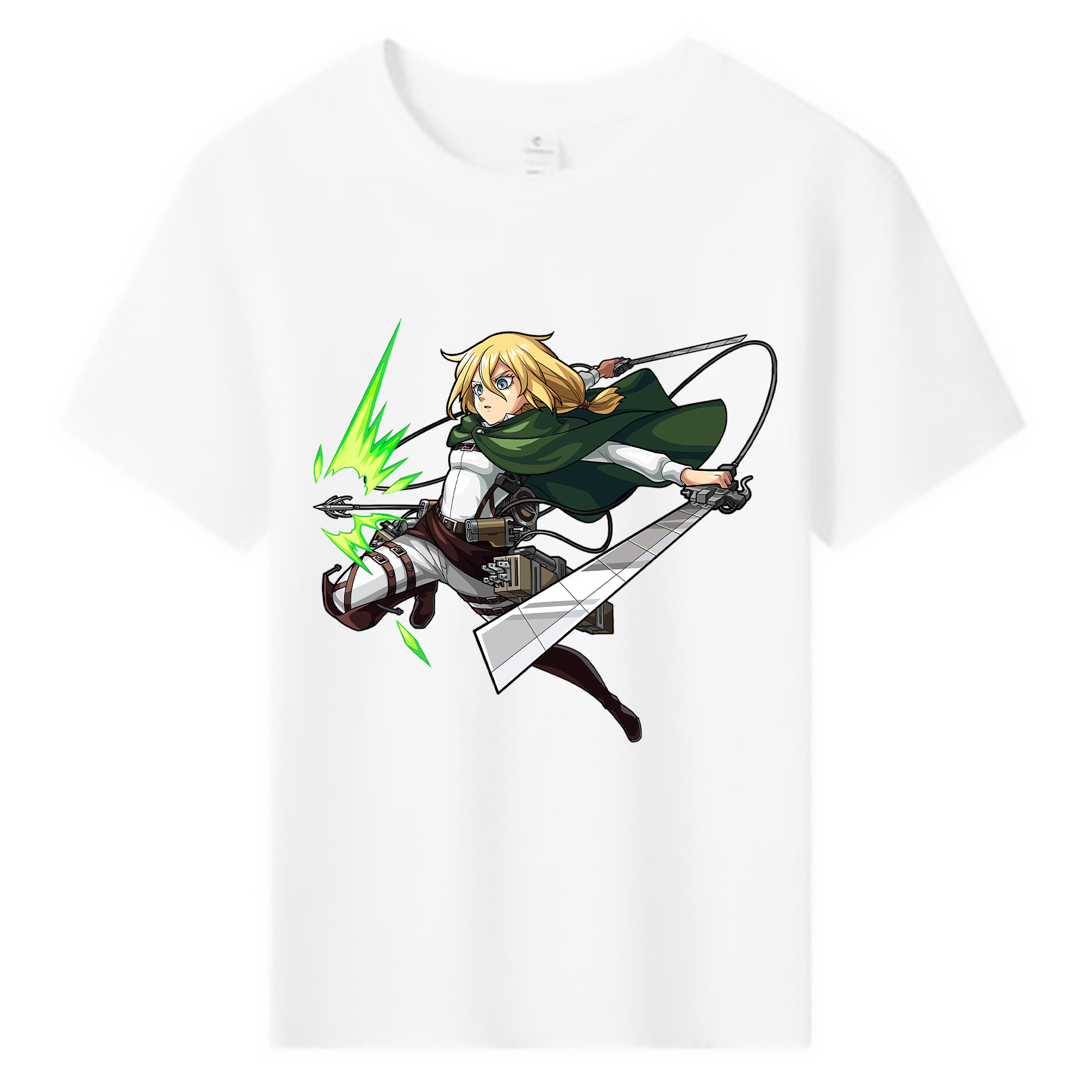 （画像用） 進撃の巨人 クリスタ·レンズ Attack on Titan Christa Lenz 綿100％キッズTシャツ（フロントプリント）