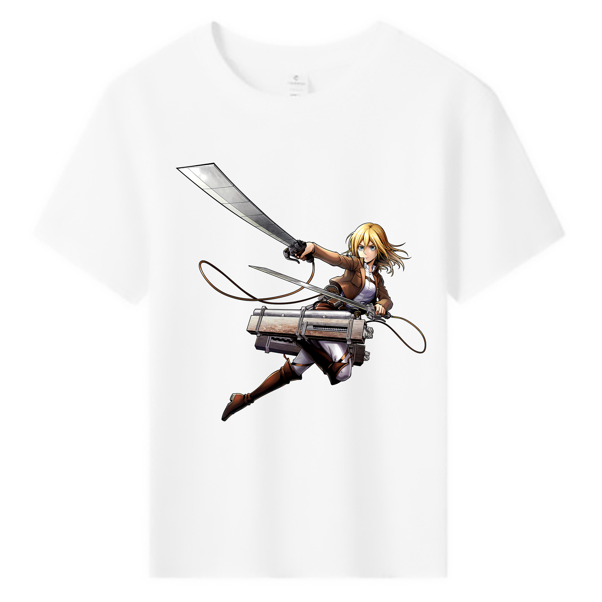（画像用） 進撃の巨人 クリスタ·レンズ Attack on Titan Christa Lenz 綿100％キッズTシャツ（フロントプリント）