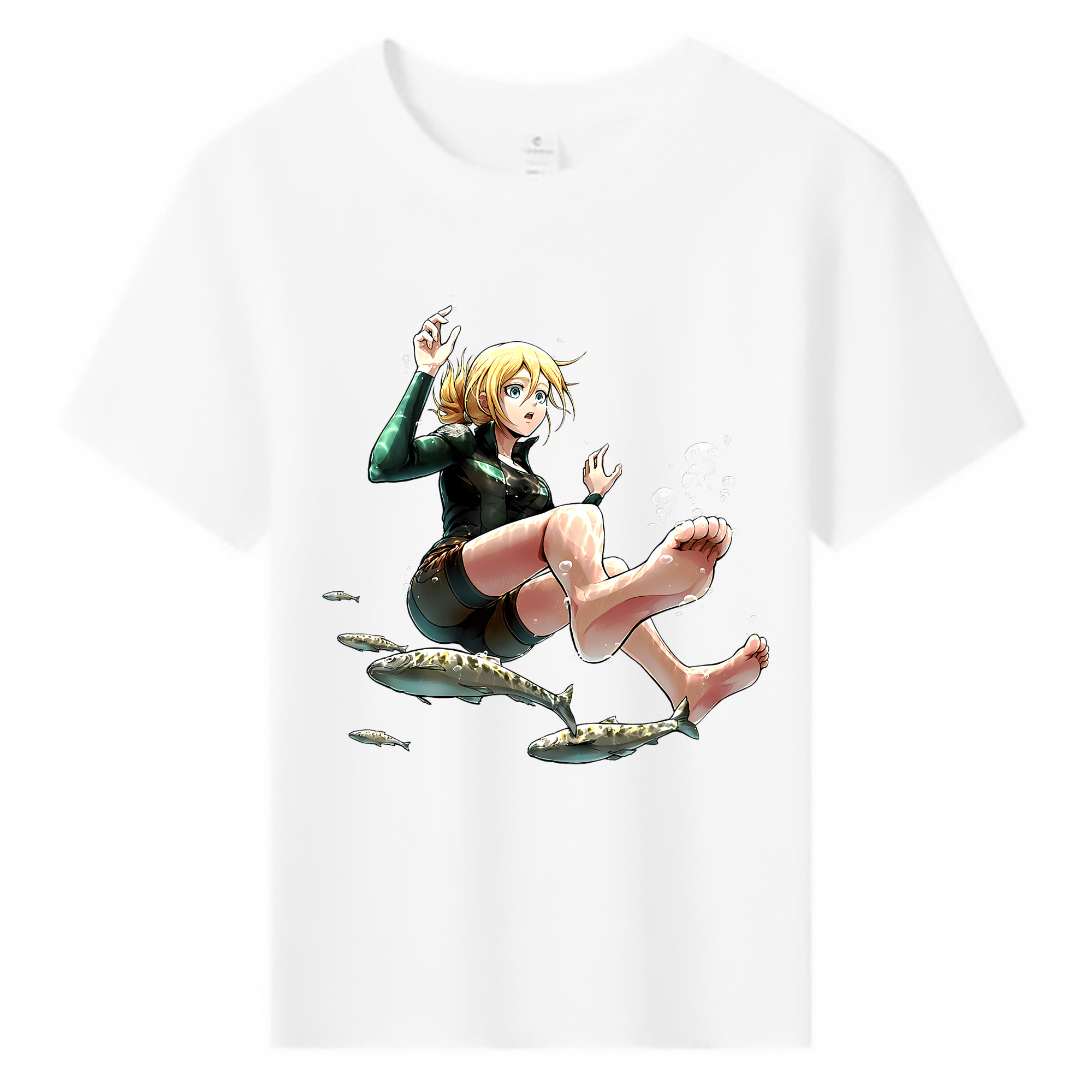 （画像用） 進撃の巨人 クリスタ·レンズ Attack on Titan Christa Lenz 綿100％キッズTシャツ（フロントプリント）
