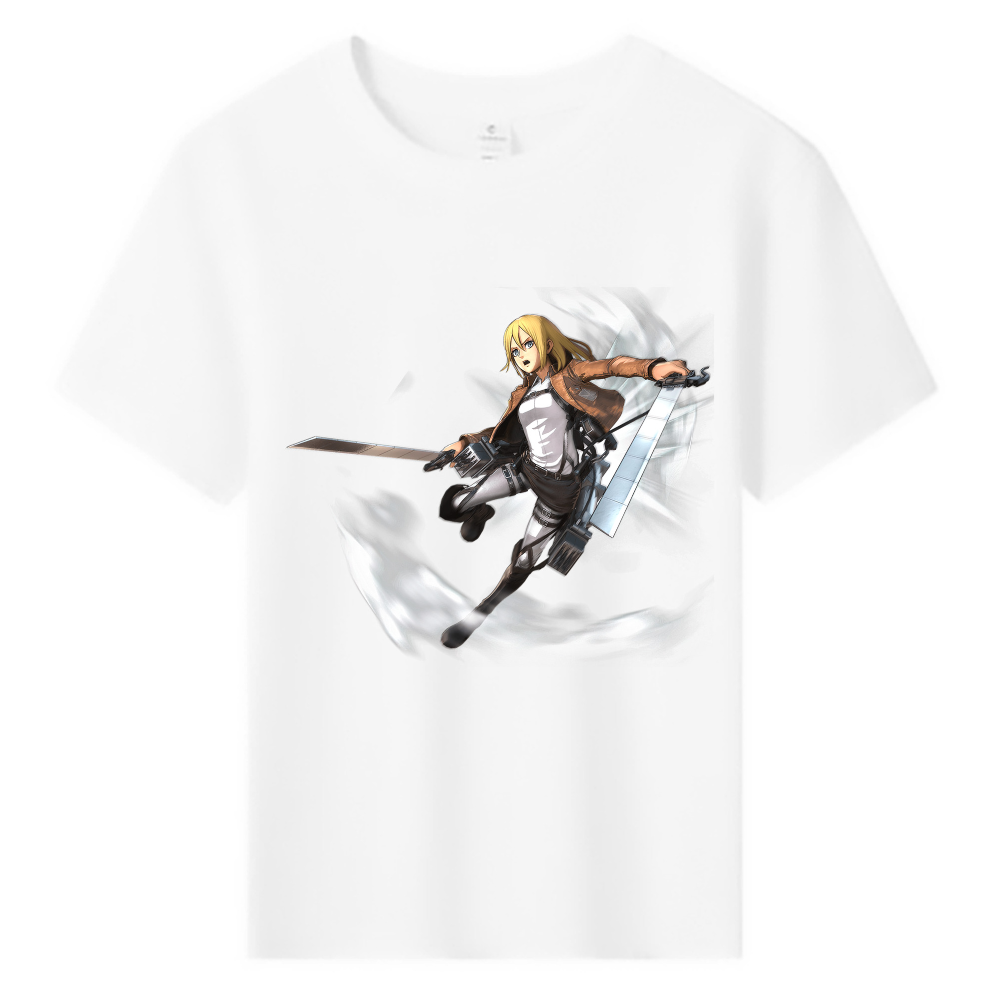 （画像用） 進撃の巨人 クリスタ·レンズ Attack on Titan Christa Lenz 綿100％キッズTシャツ（フロントプリント）