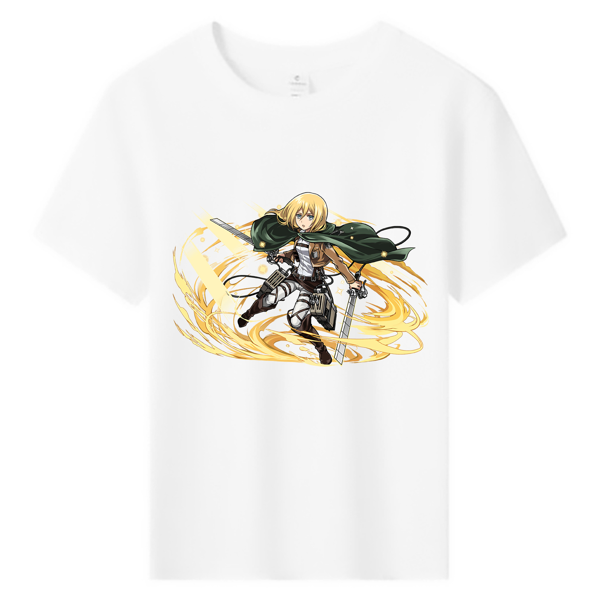 （画像用） 進撃の巨人 クリスタ·レンズ Attack on Titan Christa Lenz 綿100％キッズTシャツ（フロントプリント）