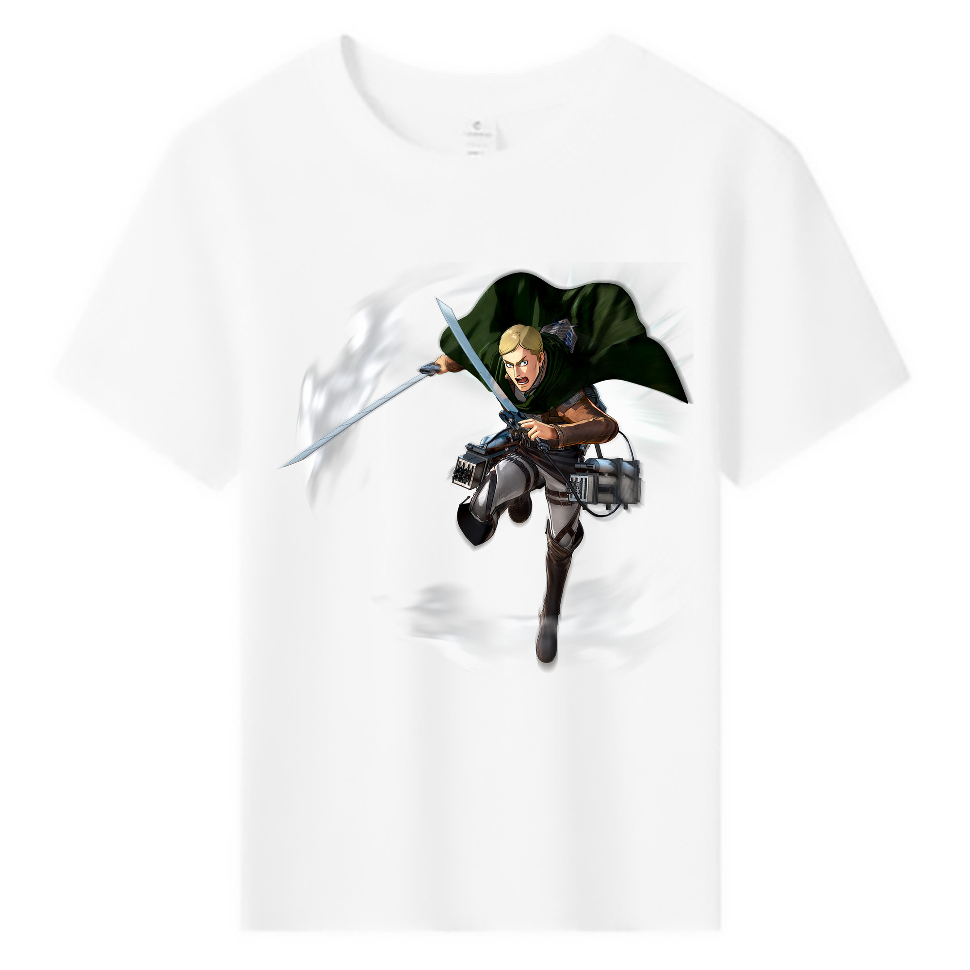 （画像用） 進撃の巨人 エルヴィン・スミス Attack on Titan Erwin Smith 綿100％キッズTシャツ（フロントプリント）