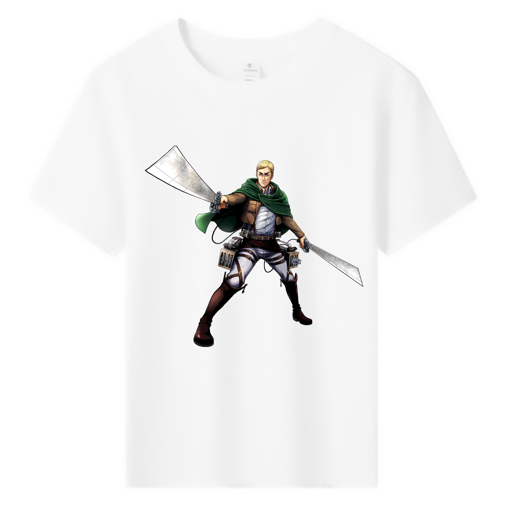 （画像用） 進撃の巨人 エルヴィン・スミス Attack on Titan Erwin Smith 綿100％キッズTシャツ（フロントプリント）