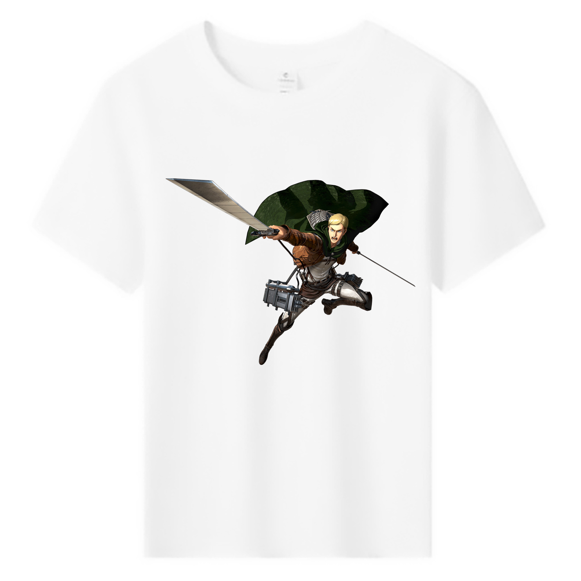 （画像用） 進撃の巨人 エルヴィン・スミス Attack on Titan Erwin Smith 綿100％キッズTシャツ（フロントプリント）