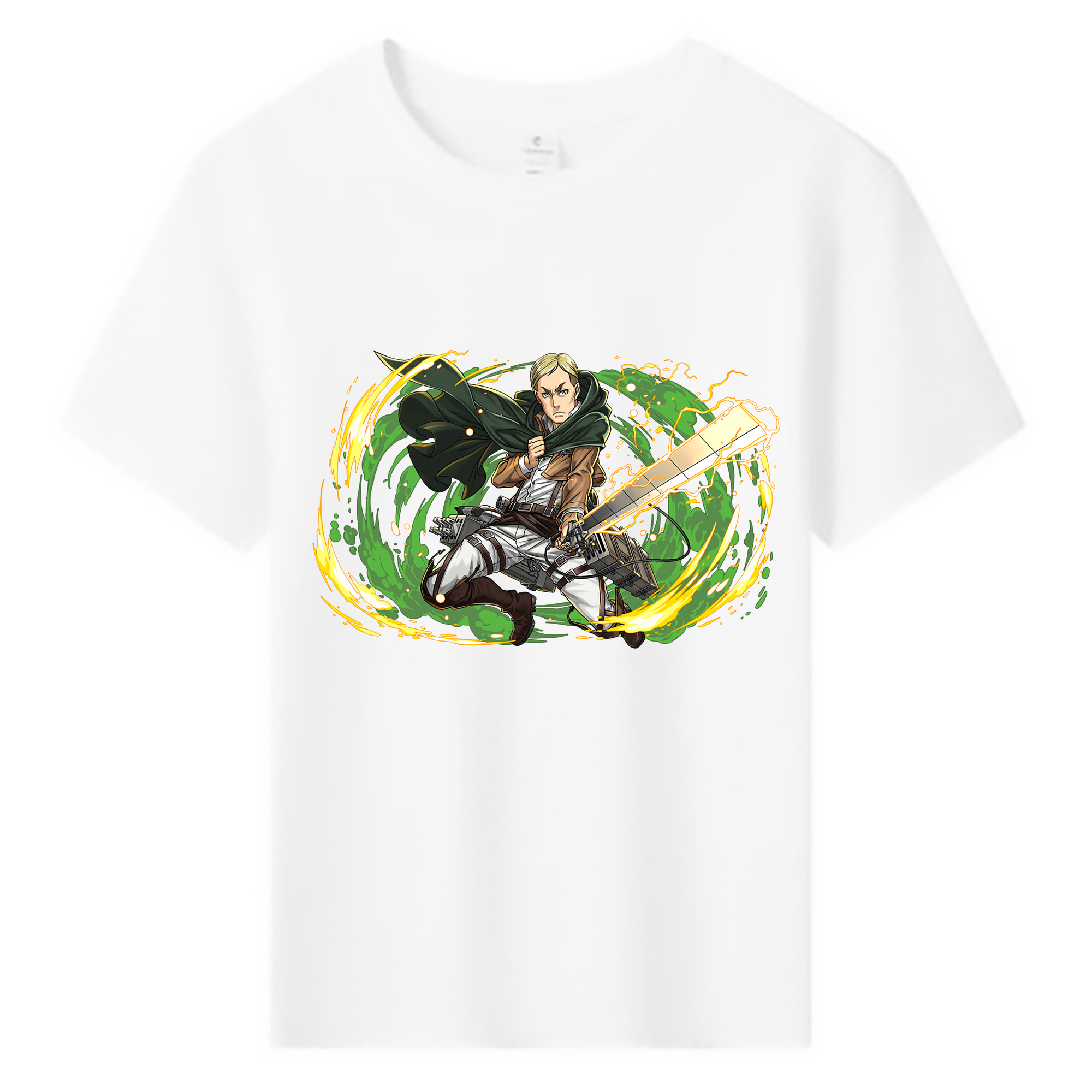 （画像用） 進撃の巨人 エルヴィン・スミス Attack on Titan Erwin Smith 綿100％キッズTシャツ（フロントプリント）