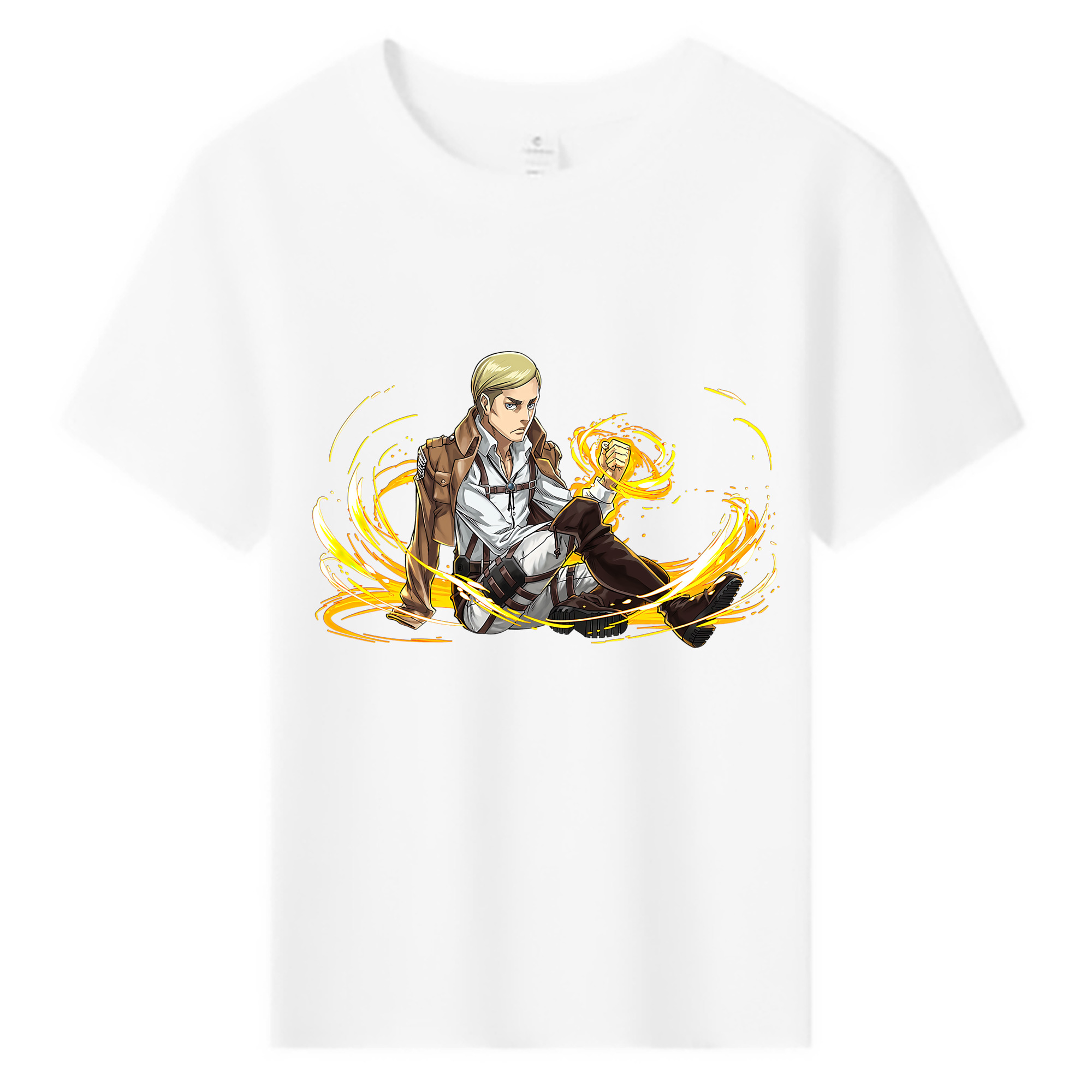 （画像用） 進撃の巨人 エルヴィン・スミス Attack on Titan Erwin Smith 綿100％キッズTシャツ（フロントプリント）