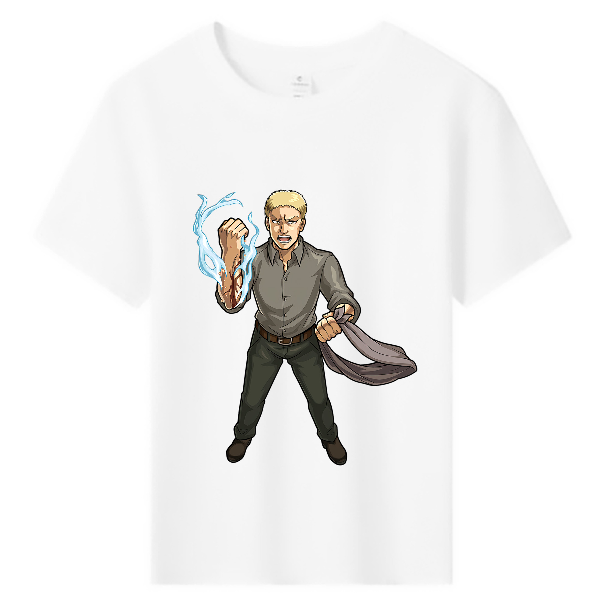 （画像用） 進撃の巨人 ライナー・ブラウン Attack on Titan Reiner Braun 綿100％キッズTシャツ（フロントプリント）