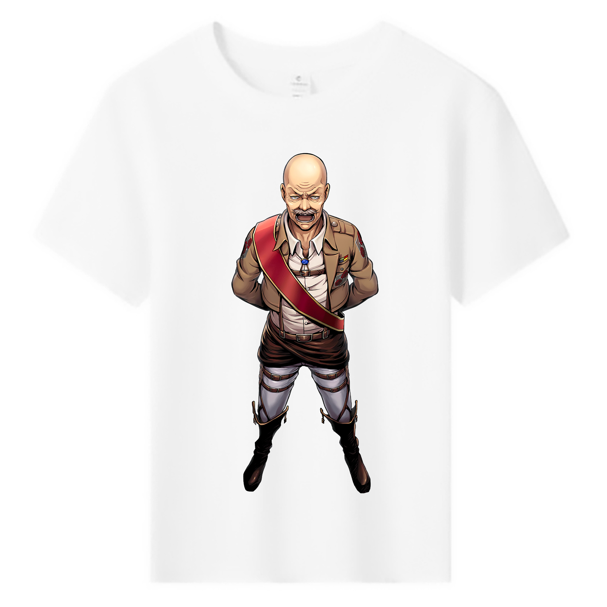 （画像用） 進撃の巨人 ドット·ピクシス Attack on Titan Dot Pixis 綿100％キッズTシャツ（フロントプリント）
