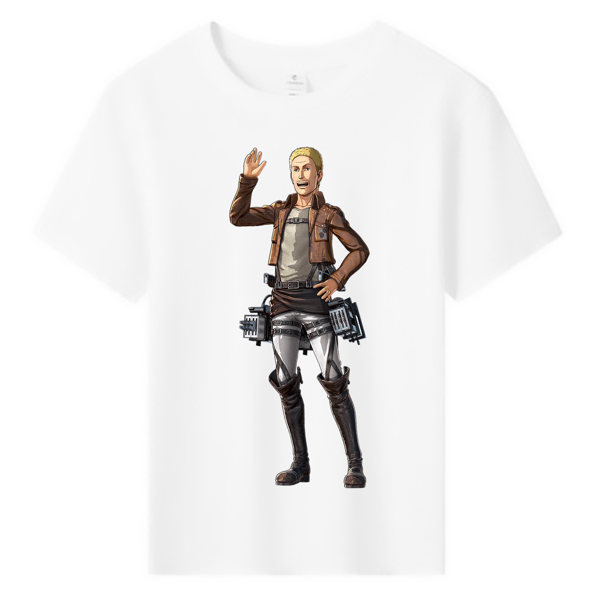 （画像用） 進撃の巨人 ハンネス Attack on Titan Hannes 綿100％キッズTシャツ（フロントプリント）