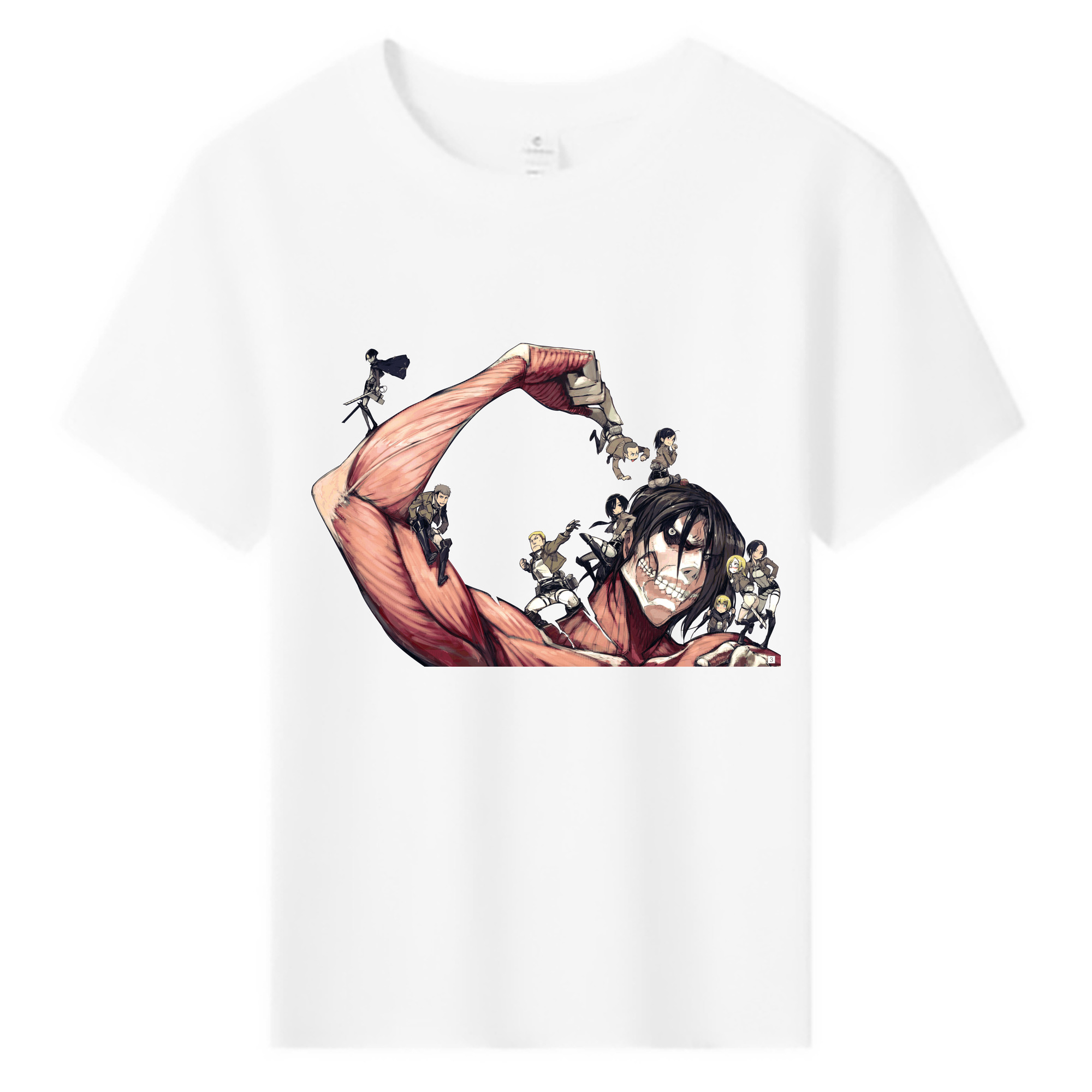 （画像用） 進撃の巨人 Attack on Titan 綿100％キッズTシャツ（フロントプリント）