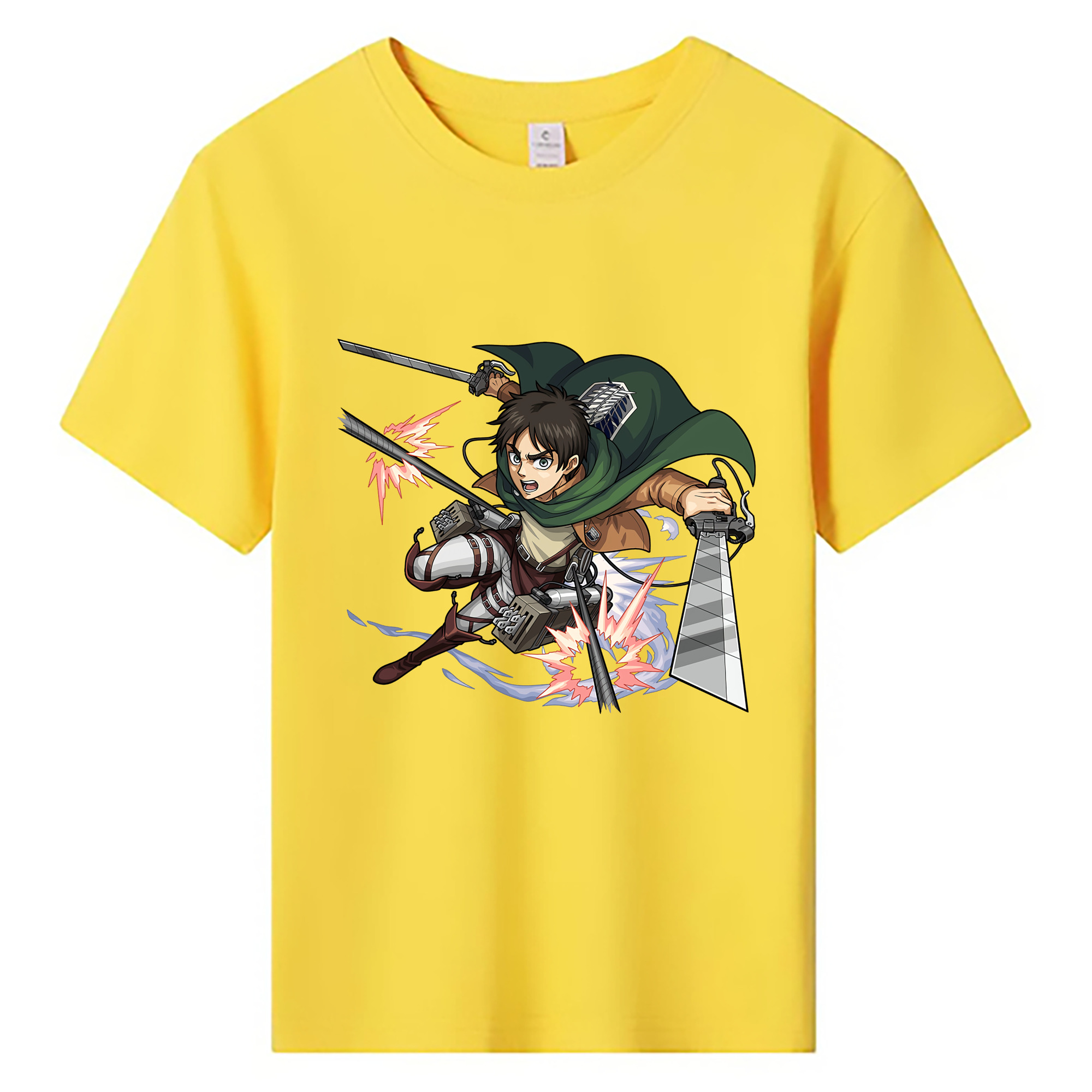 （画像用） 進撃の巨人 エレン･イェーガー Attack on Titan Eren Jäger 綿100％キッズTシャツ（フロントプリント）