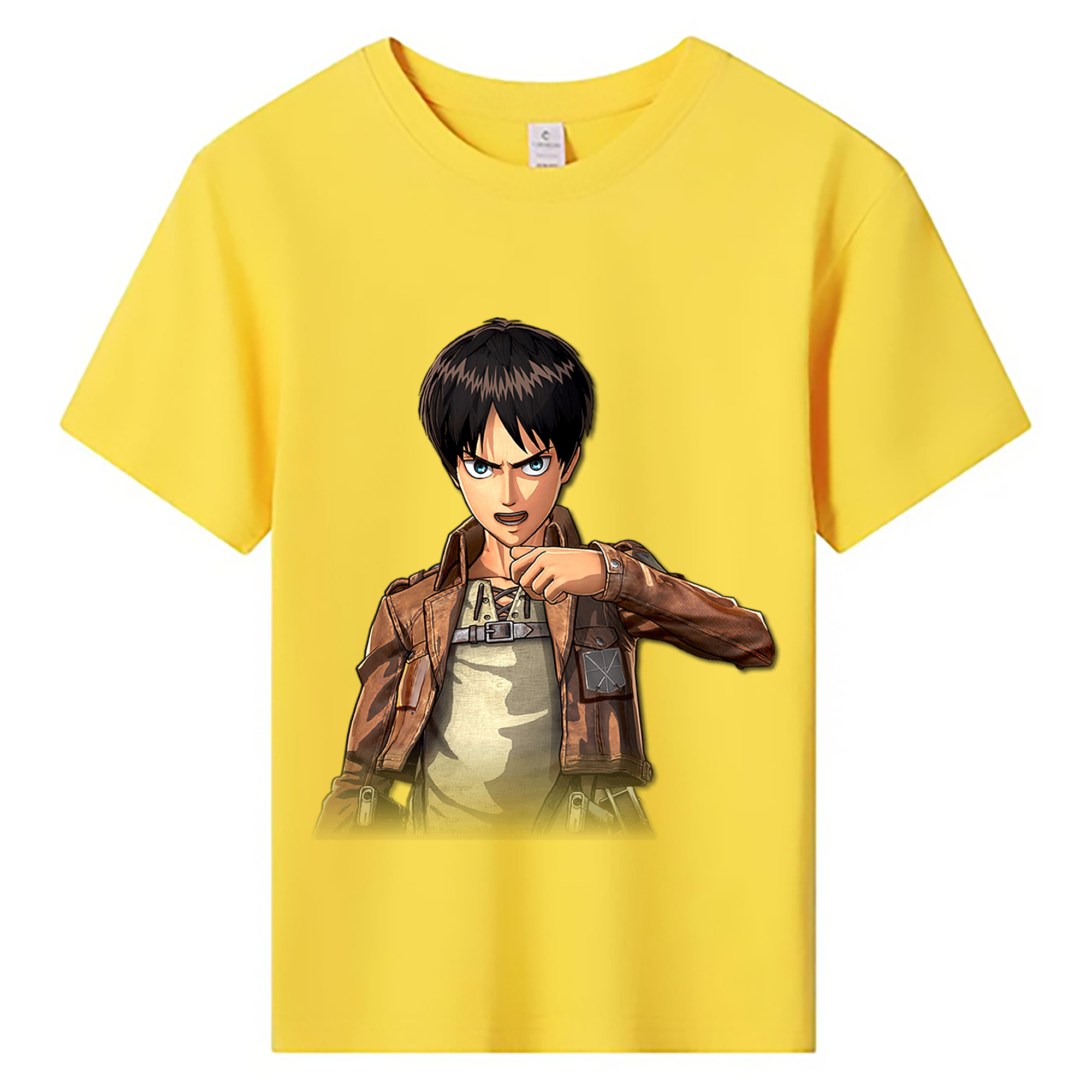 （画像用） 進撃の巨人 エレン･イェーガー Attack on Titan Eren Jäger 綿100％キッズTシャツ（フロントプリント）