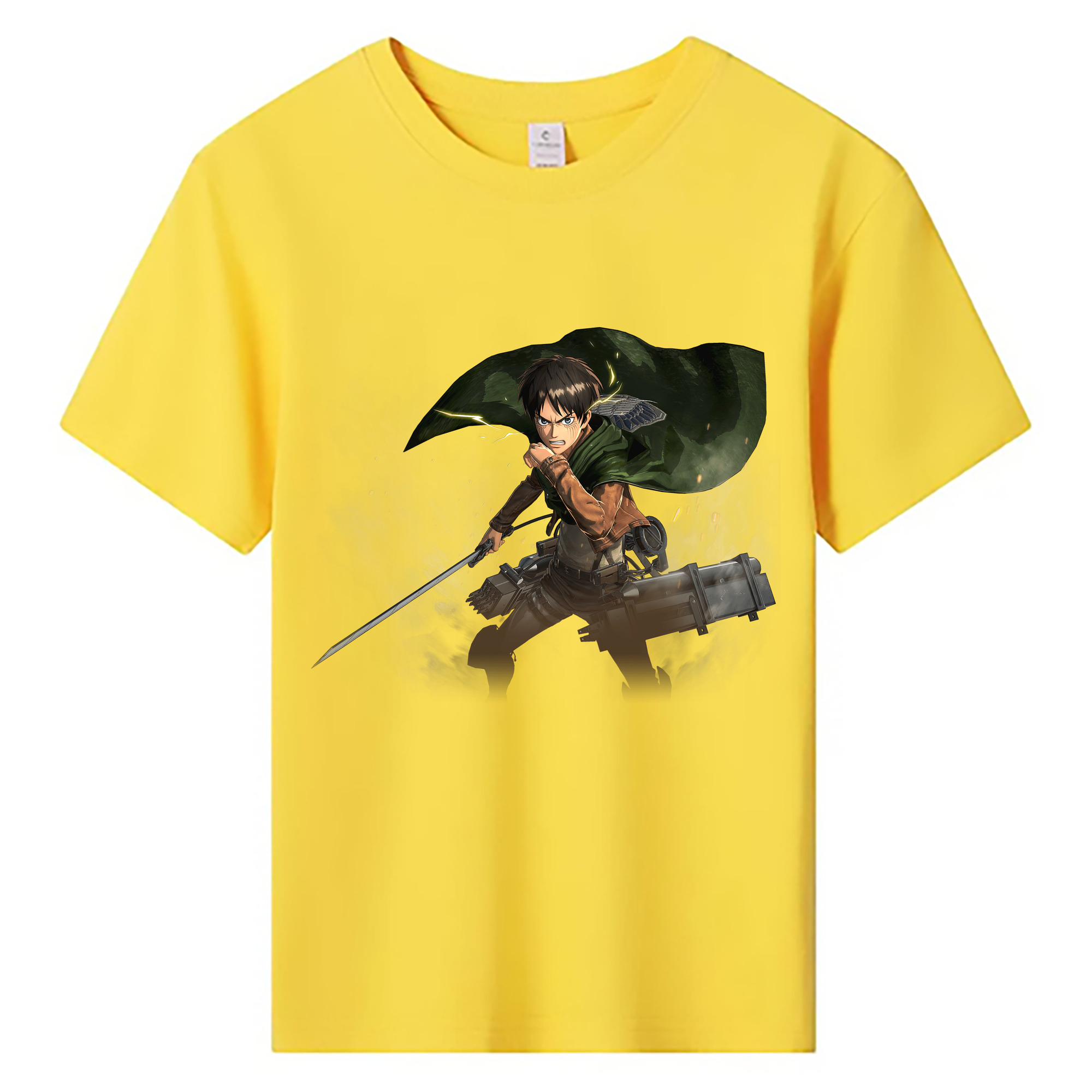 （画像用） 進撃の巨人 エレン･イェーガー Attack on Titan Eren Jäger 綿100％キッズTシャツ（フロントプリント）