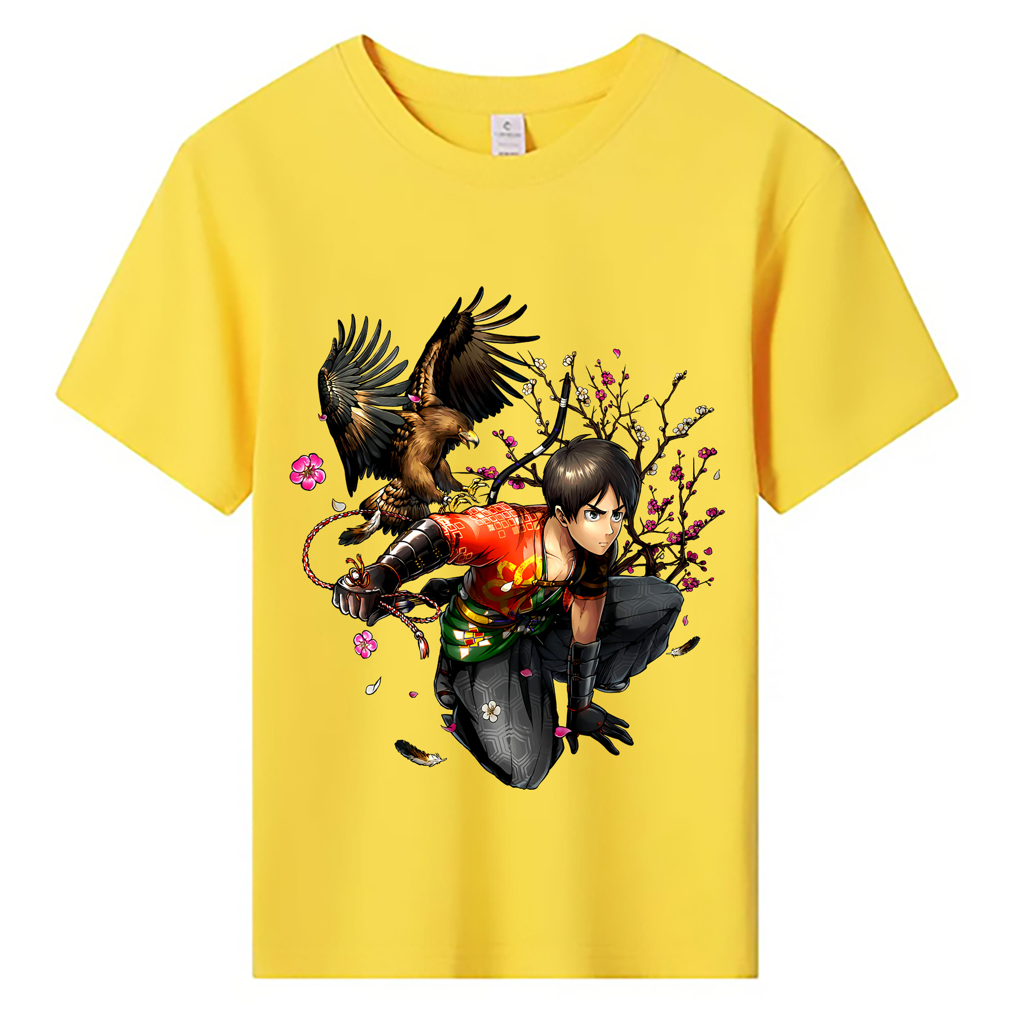 （画像用） 進撃の巨人 エレン･イェーガー Attack on Titan Eren Jäger 綿100％キッズTシャツ（フロントプリント）