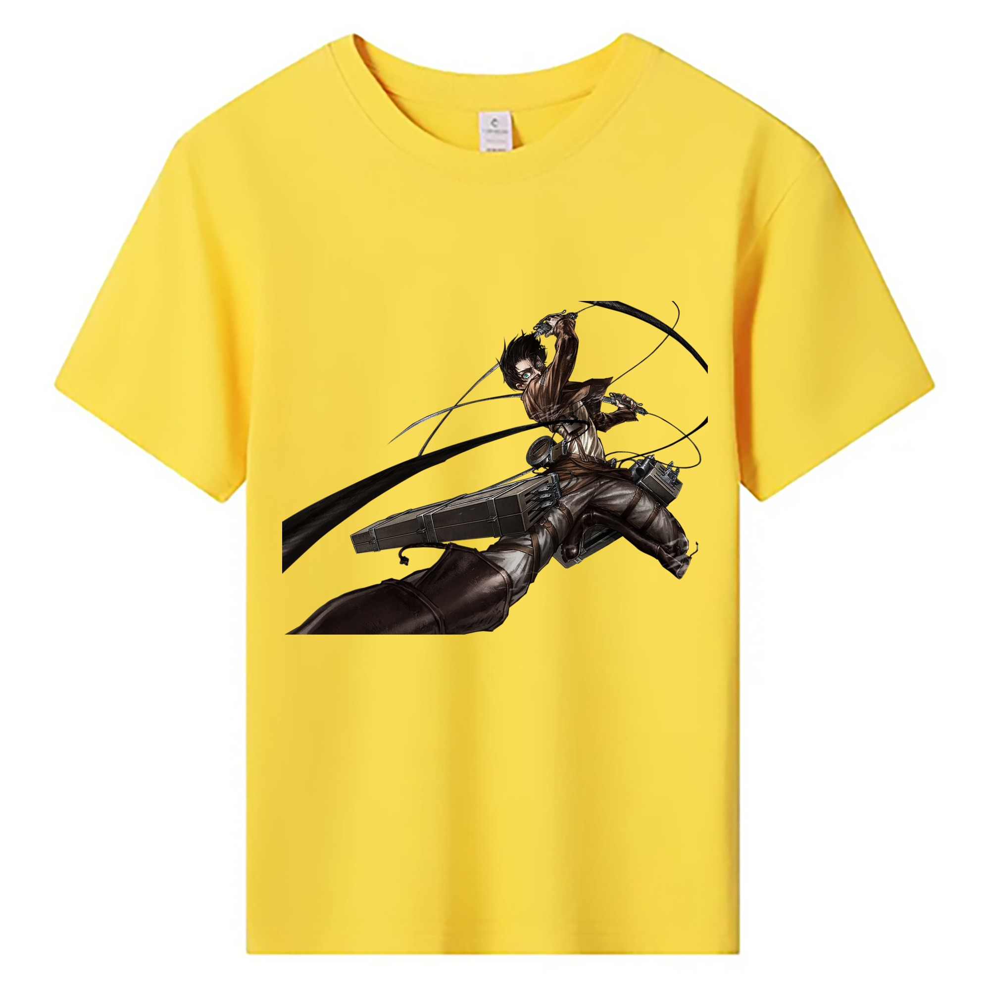 （画像用） 進撃の巨人 エレン･イェーガー Attack on Titan Eren Jäger 綿100％キッズTシャツ（フロントプリント）