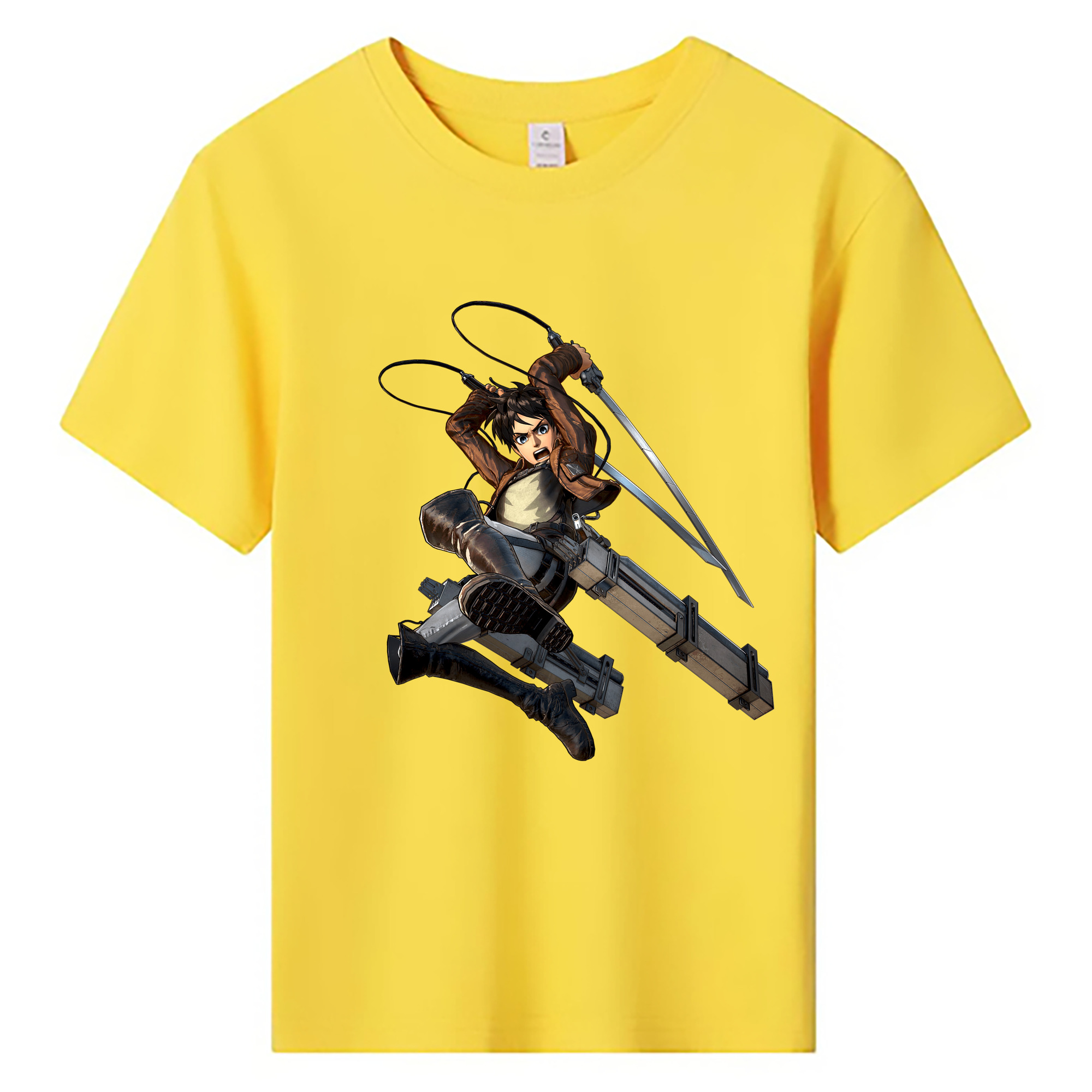 （画像用） 進撃の巨人 エレン･イェーガー Attack on Titan Eren Jäger 綿100％キッズTシャツ（フロントプリント）