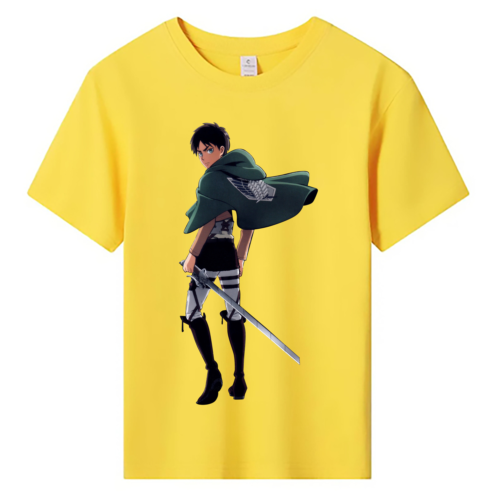 （画像用） 進撃の巨人 エレン･イェーガー Attack on Titan Eren Jäger 綿100％キッズTシャツ（フロントプリント）