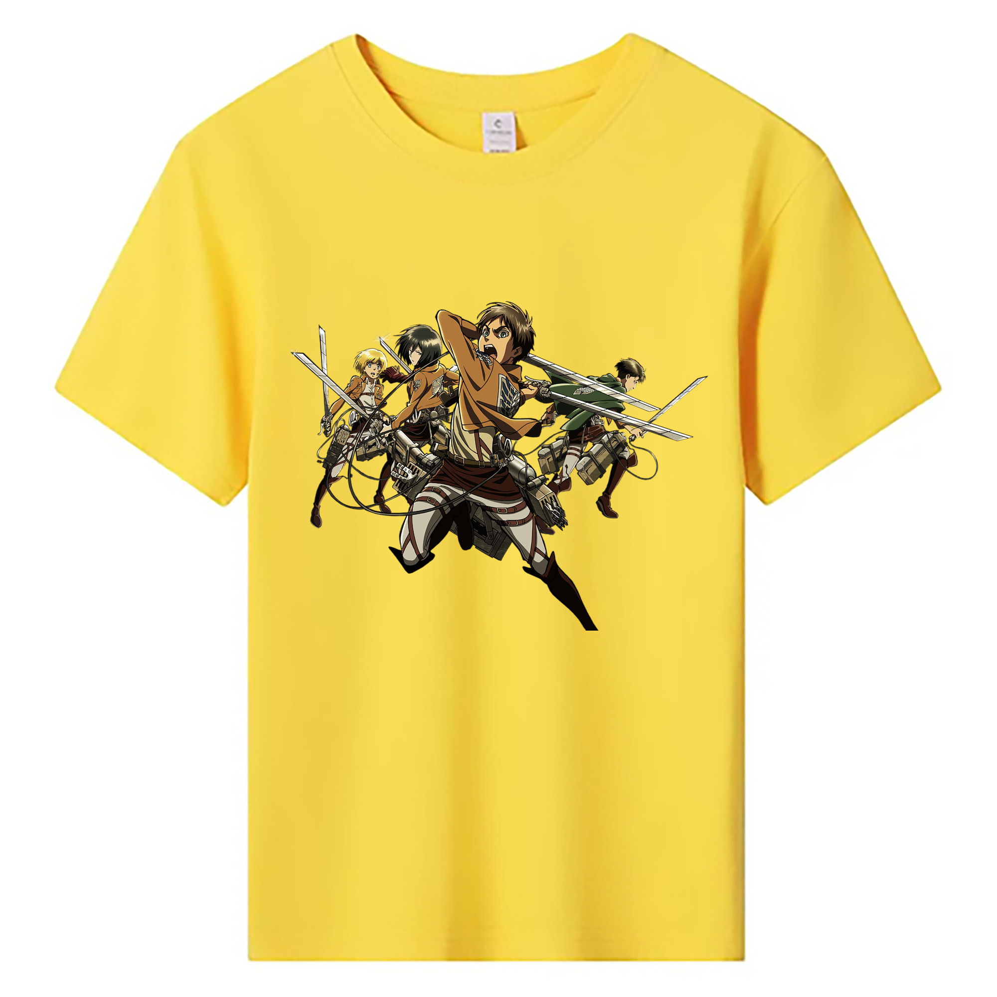 （画像用） 進撃の巨人 エレン･イェーガー Attack on Titan Eren Jäger 綿100％キッズTシャツ（フロントプリント）