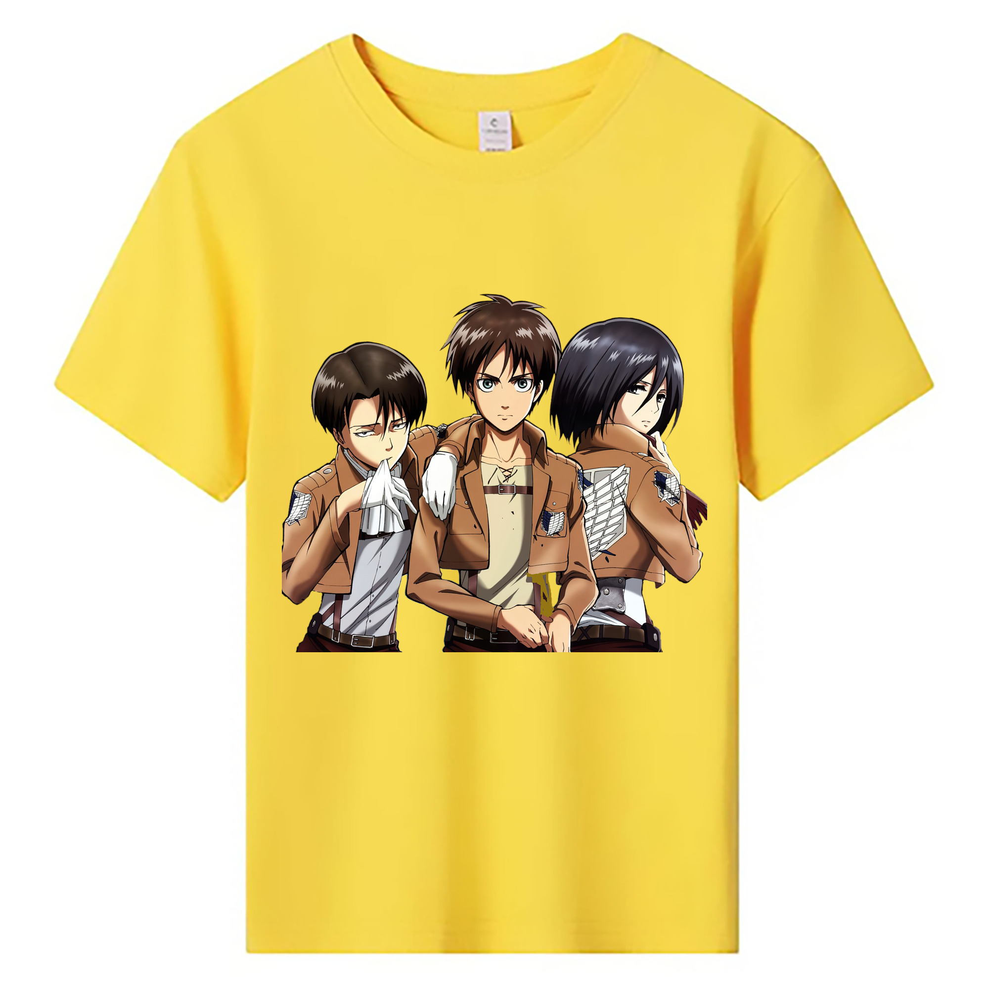 （画像用） 進撃の巨人 エレン･イェーガー Attack on Titan Eren Jäger 綿100％キッズTシャツ（フロントプリント）