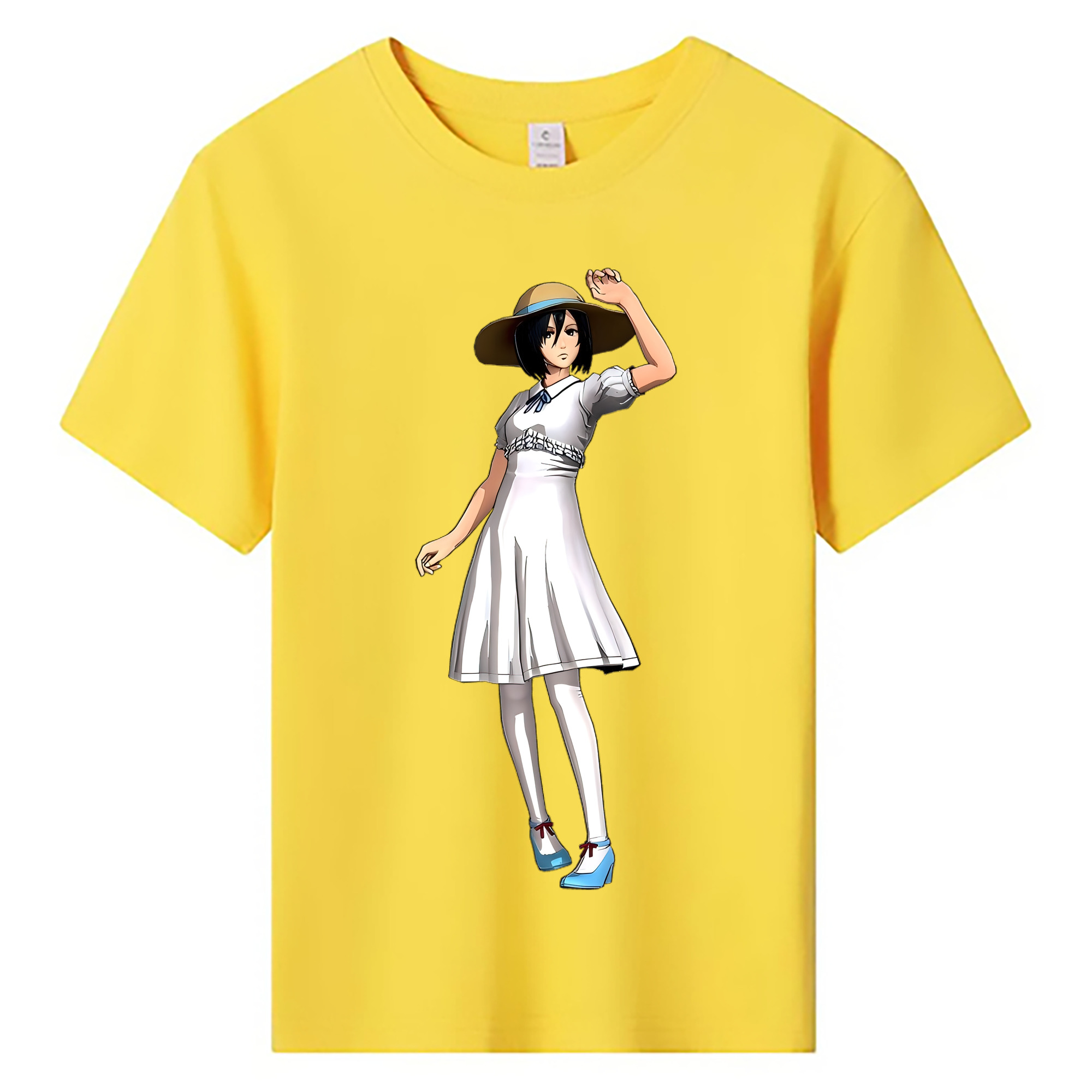 （画像用） 進撃の巨人 ミカサ·アッカーマン Attack on Titan Mikasa Ackerman 綿100％キッズTシャツ（フロントプリント）