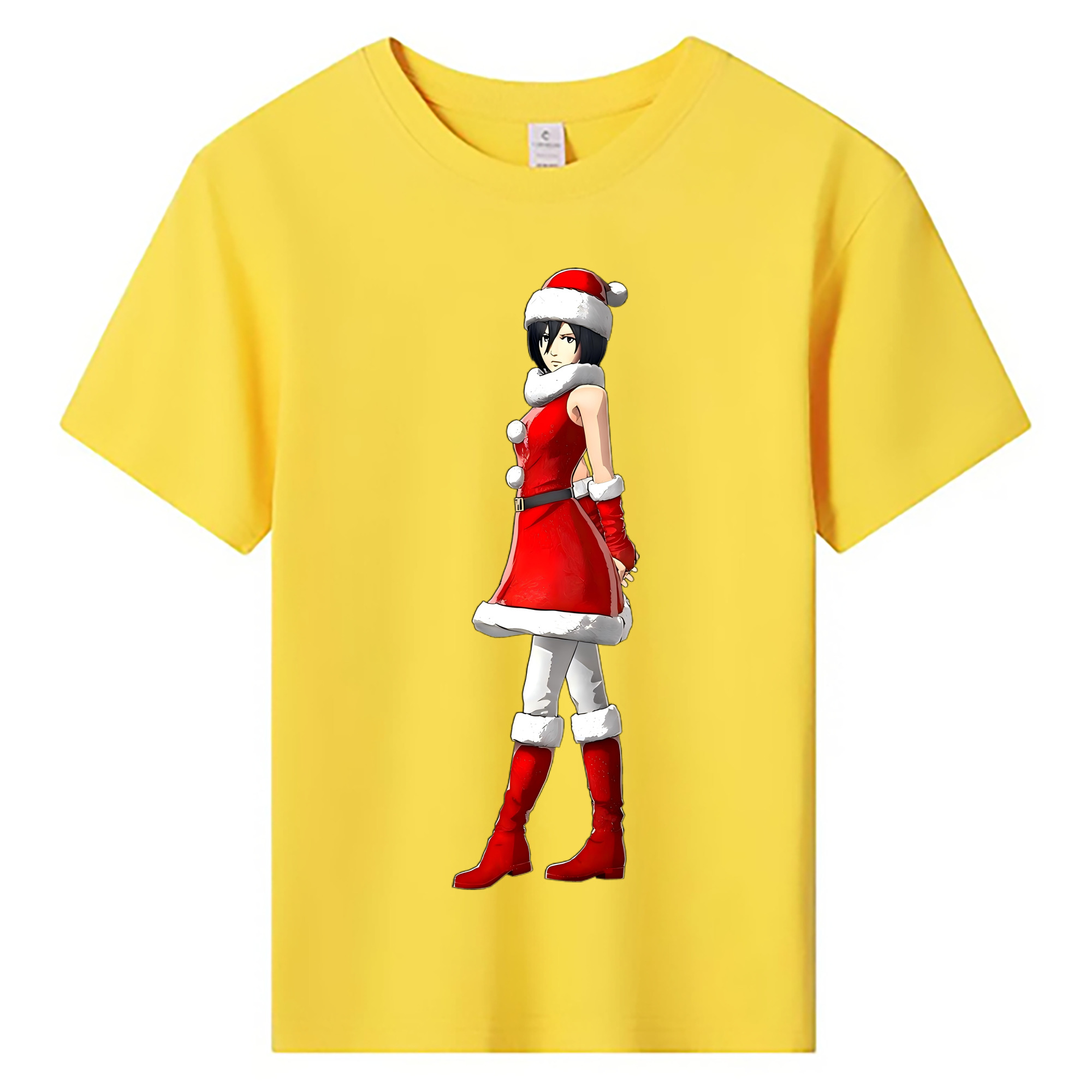（画像用） 進撃の巨人 ミカサ·アッカーマン Attack on Titan Mikasa Ackerman 綿100％キッズTシャツ（フロントプリント）