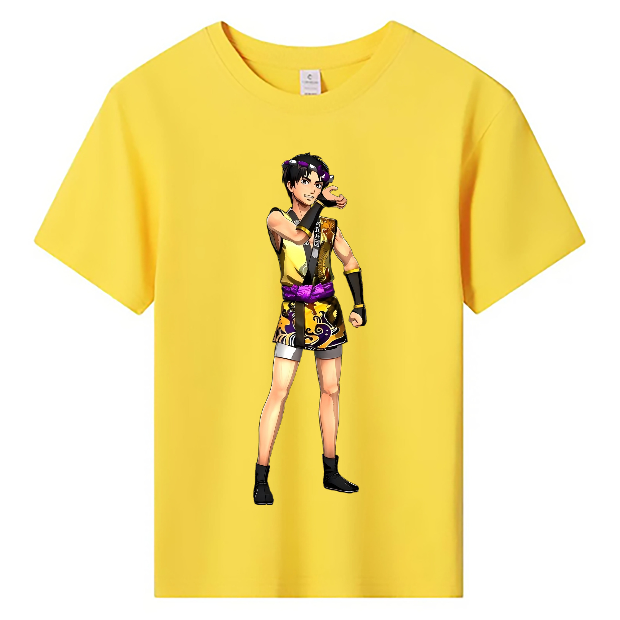 （画像用） 進撃の巨人 リヴァイ·アッカーマン Attack on Titan Levi Ackerman 綿100％キッズTシャツ（フロントプリント）