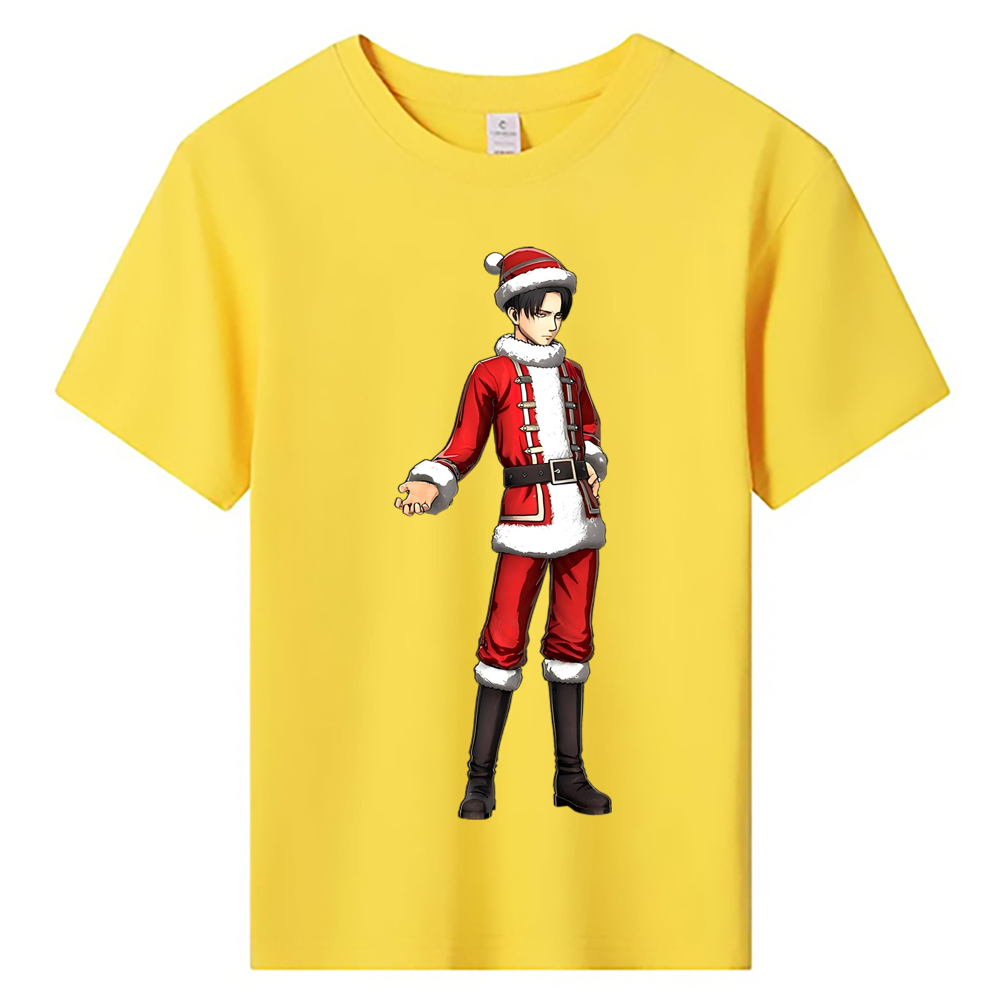 （画像用） 進撃の巨人 リヴァイ·アッカーマン Attack on Titan Levi Ackerman 綿100％キッズTシャツ（フロントプリント）