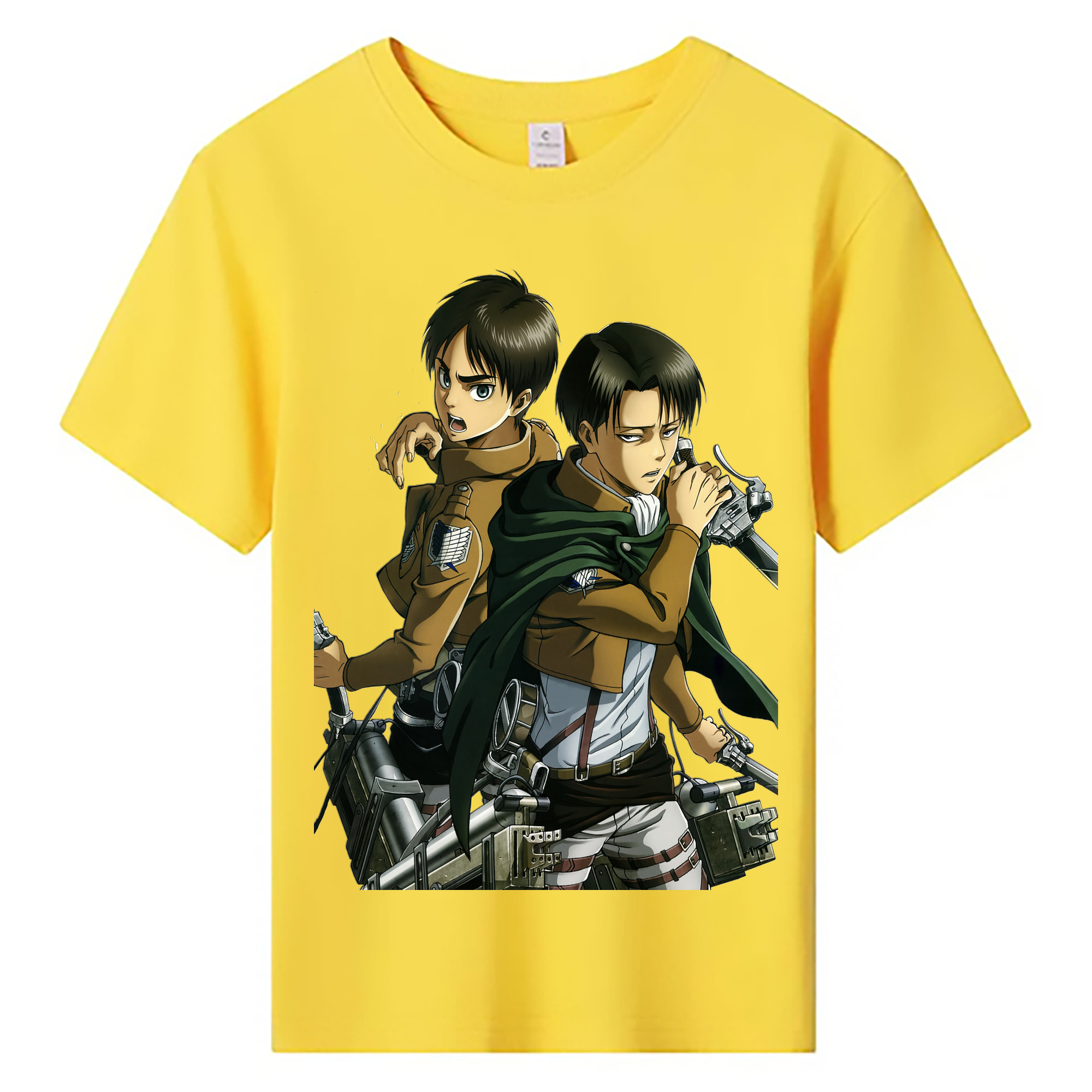（画像用） 進撃の巨人 リヴァイ·アッカーマン Attack on Titan Levi Ackerman 綿100％キッズTシャツ（フロントプリント）